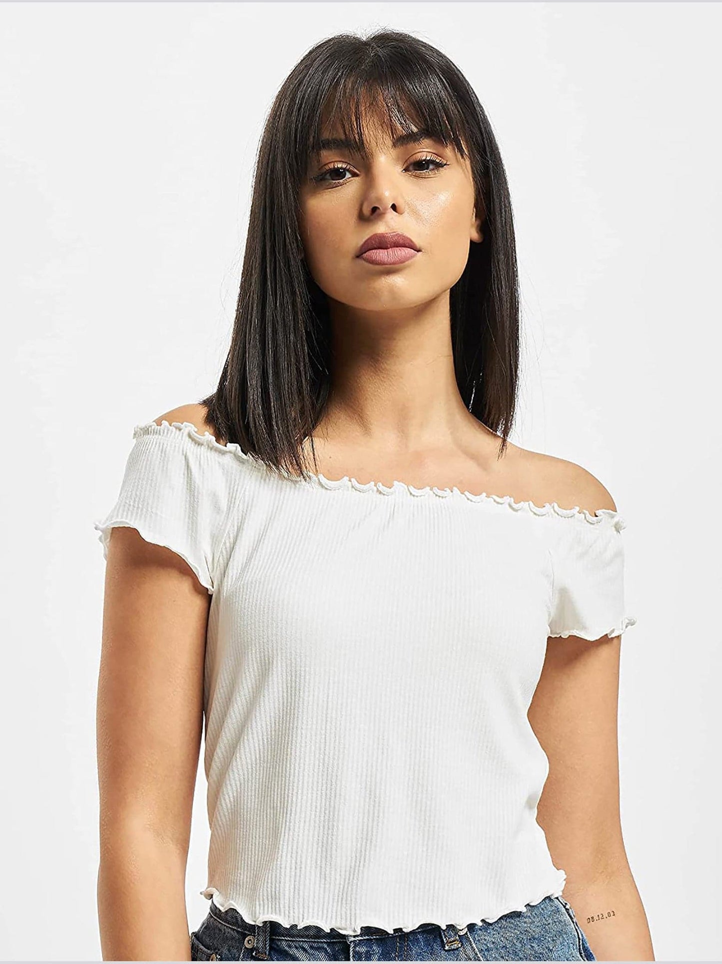 Γυναικείο crop top με χαμόγελο | 15204144