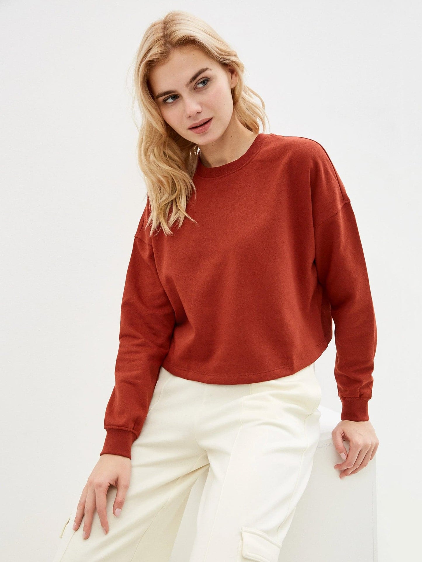 Γυναικείο φούτερ ONLBLESS LIFE L/S Q-NECK CROPPED SWT 15236212 | 15236212