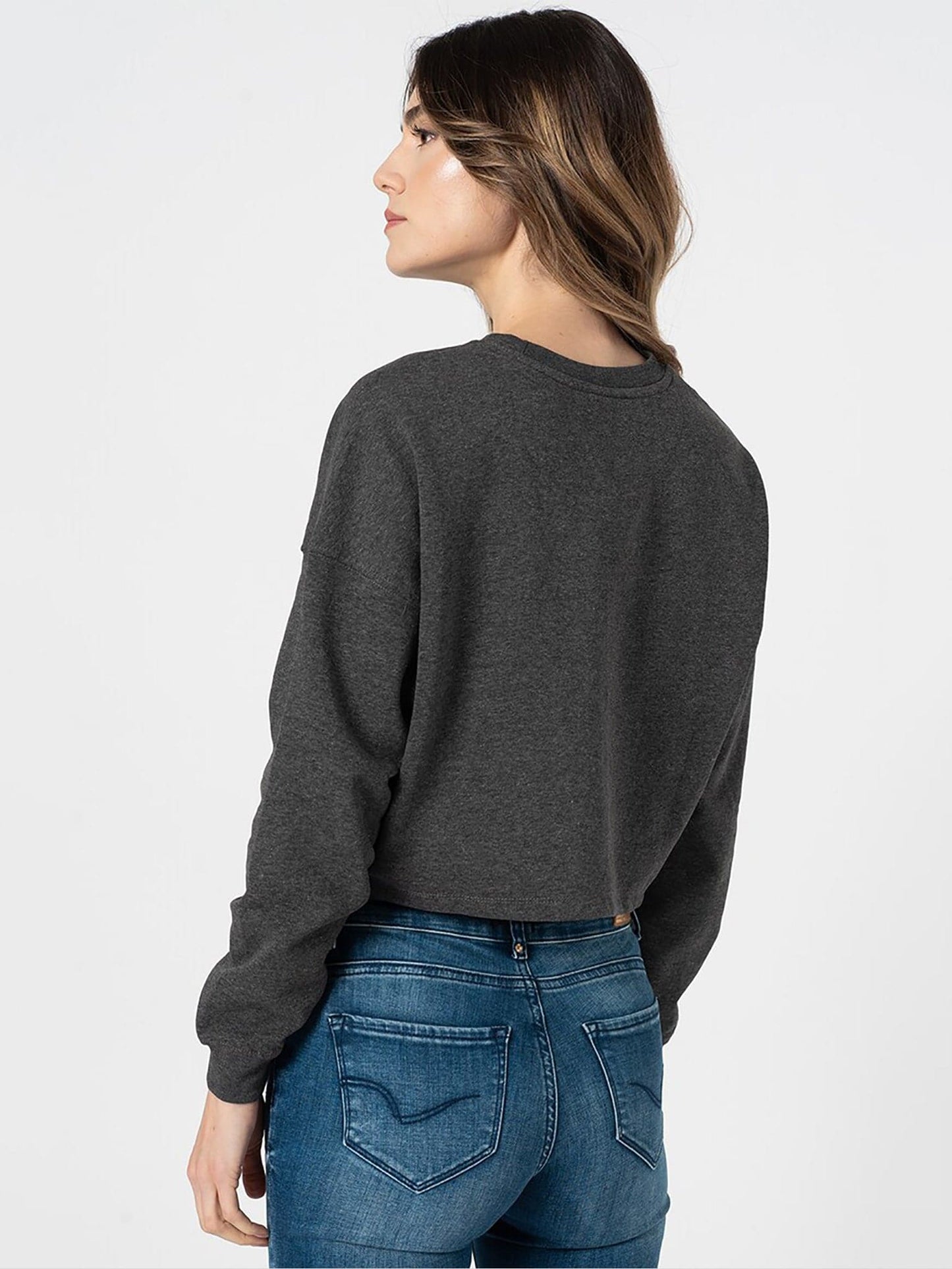 Γυναικείο φούτερ ONLBLESS LIFE L/S Q-NECK CROPPED SWT 15236212 | 15236212