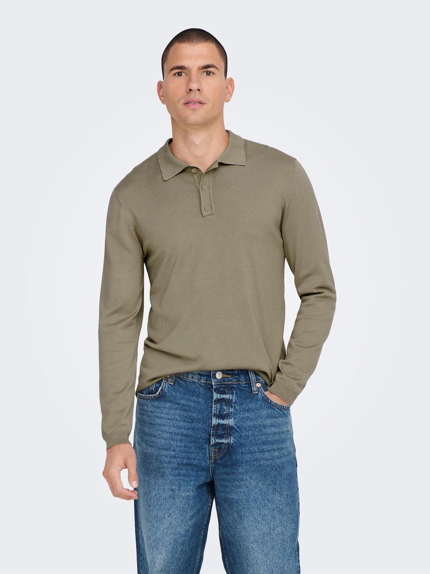 Ανδρική polo ONSWYLER LIFE REG 14 LS POLO KNIT NOOS 22021184 | 22021184