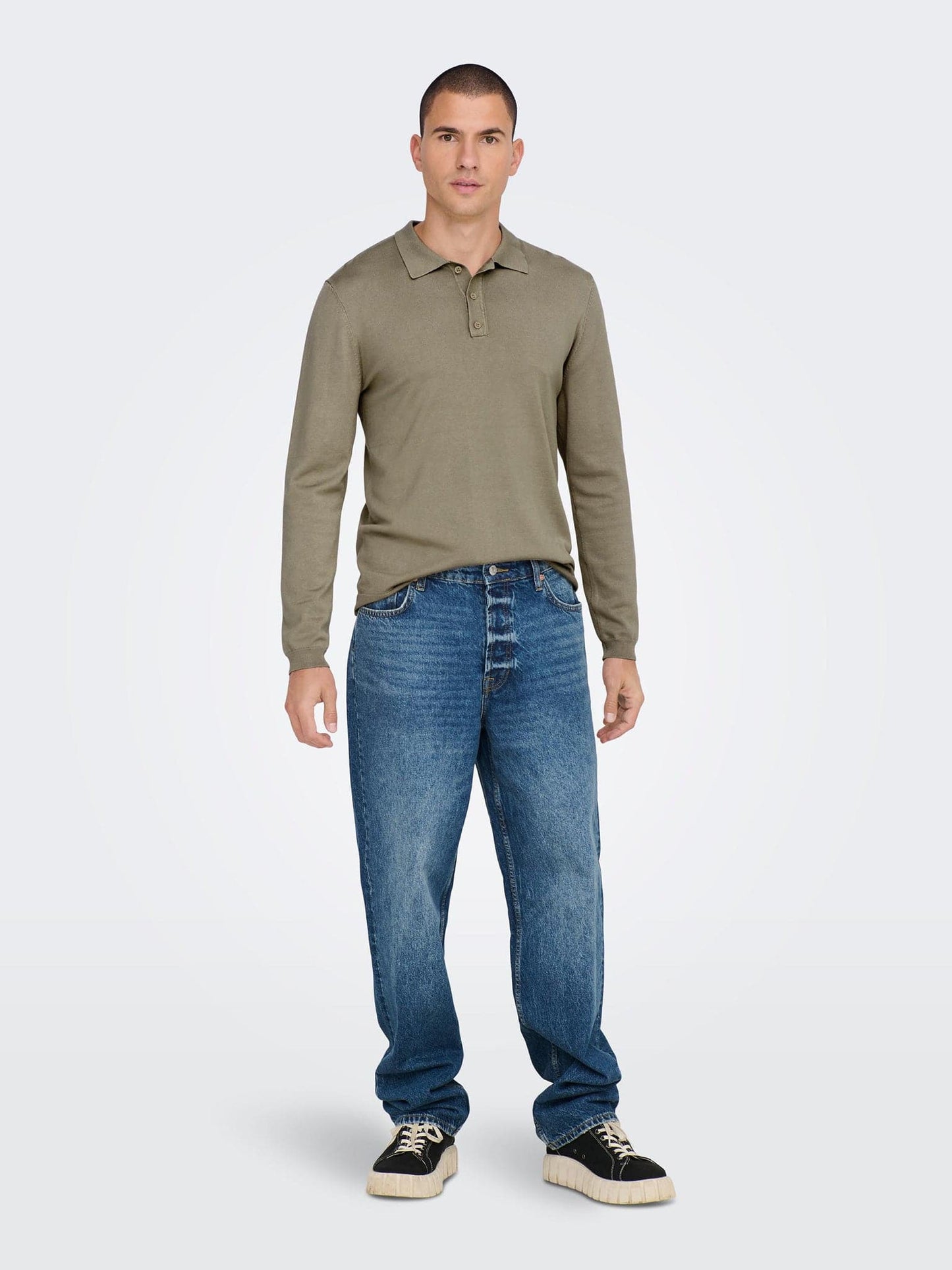 Ανδρική polo ONSWYLER LIFE REG 14 LS POLO KNIT NOOS 22021184 | 22021184