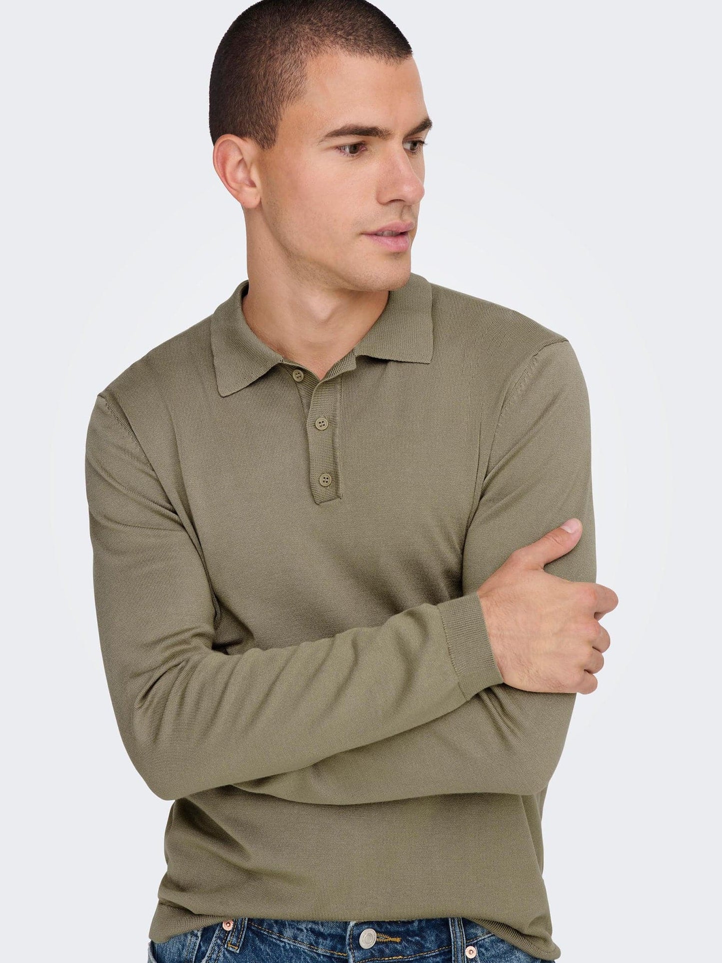 Ανδρική polo ONSWYLER LIFE REG 14 LS POLO KNIT NOOS 22021184 | 22021184