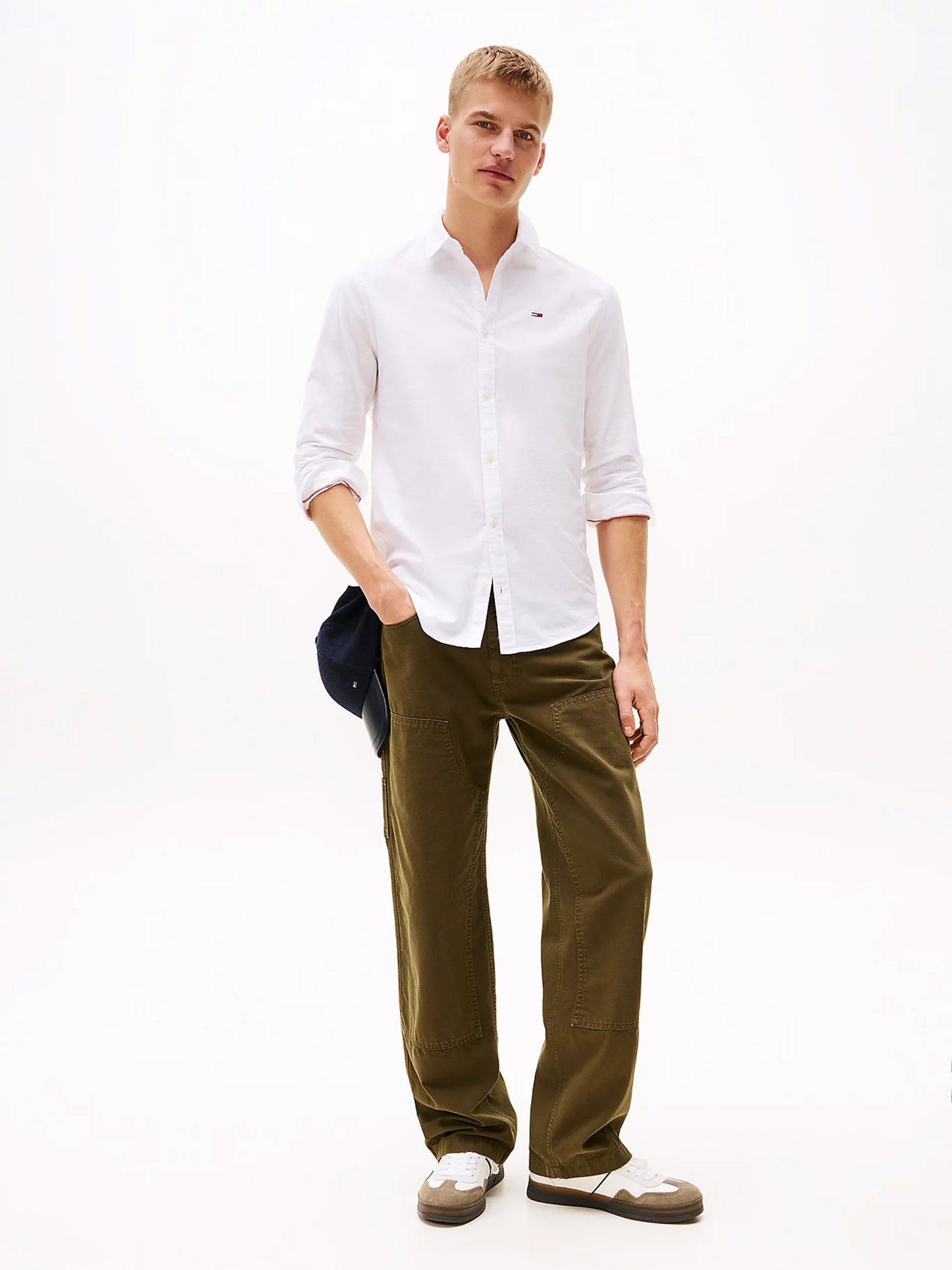 Ανδρικό πουκάμισο TJM SLIM STRETCH OXFORD SHIRT DM0DM09594YBR | DM0DM09594YBR