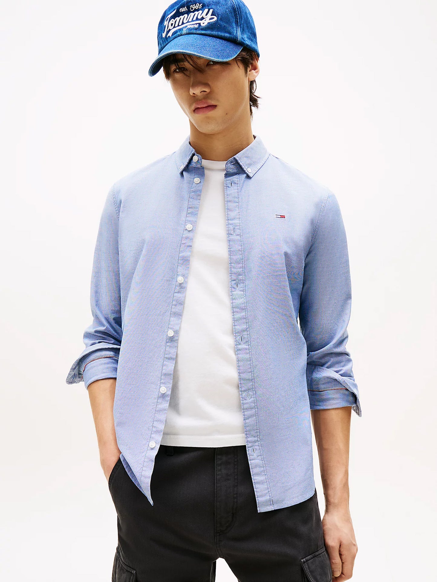 Ανδρικό πουκάμισο oxford TJM SLIM STRETCH OXFORD SHIRT DM0DM09594C87 | DM0DM09594C87