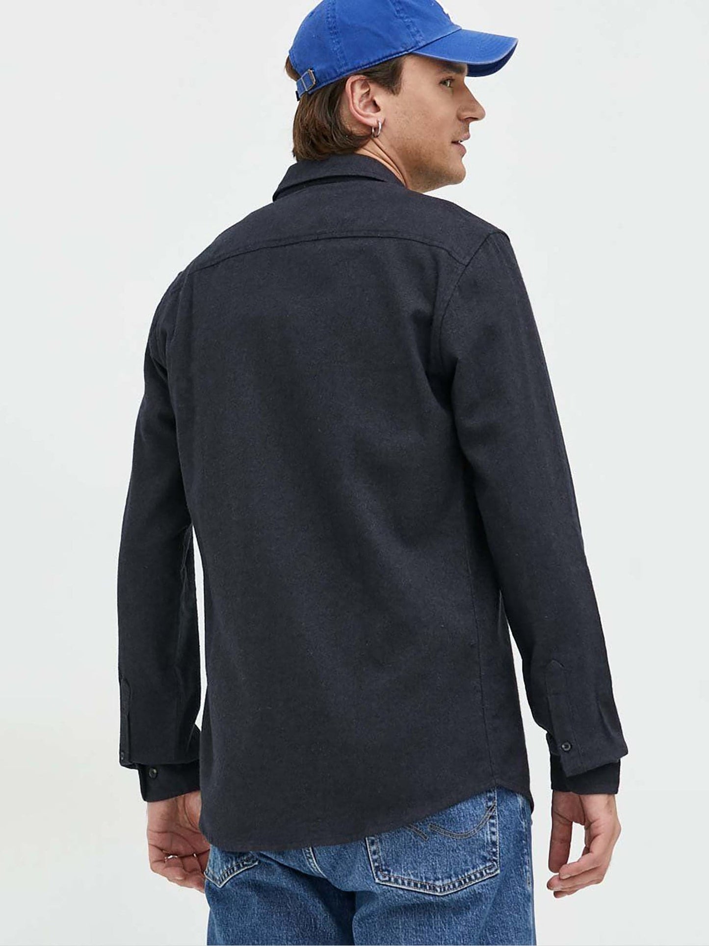 Ανδρικό πουκάμισο βαμβακερό ONSARI SLIM FLANNEL SOLID LS SHIRT 22023957 | 22023957