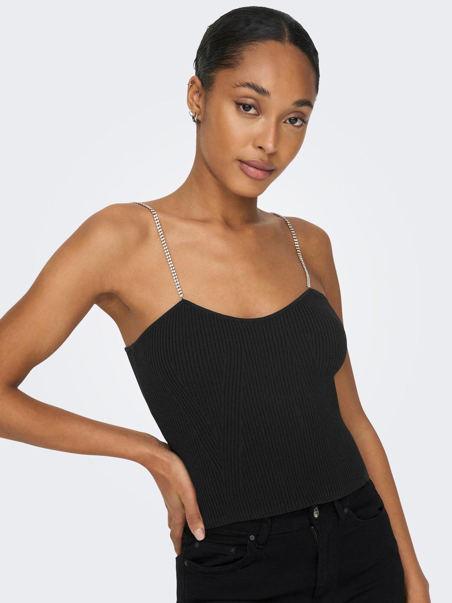 Γυναικείο crop top με στρας ONLMOON SL BLING TOP 15287275 | 15287275