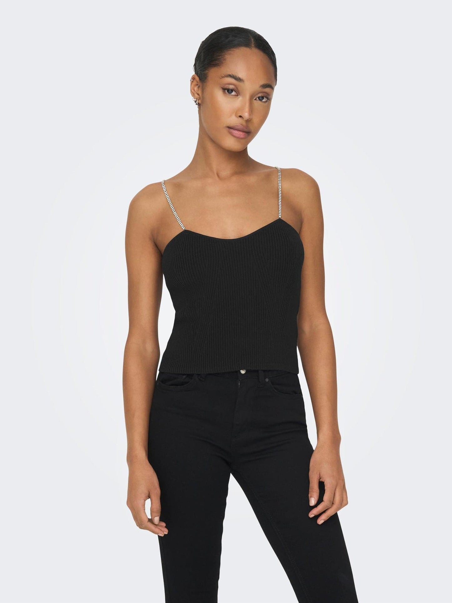 Γυναικείο crop top με στρας ONLMOON SL BLING TOP 15287275 | 15287275