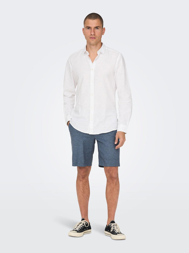 Ανδρική βερμούδα ONSMARK 0011 COTTON LINEN SHORTS 22024940 | 22024940
