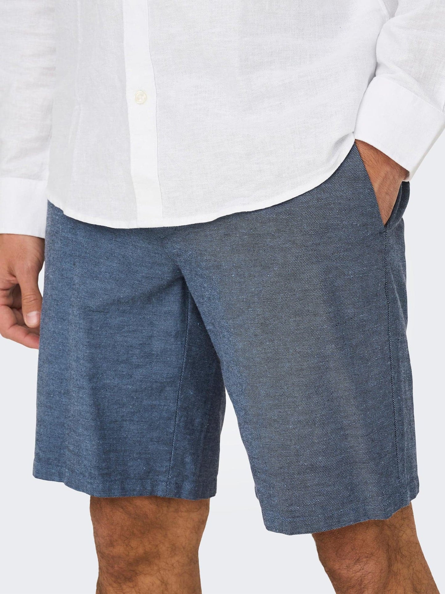 Ανδρική βερμούδα ONSMARK 0011 COTTON LINEN SHORTS 22024940 | 22024940