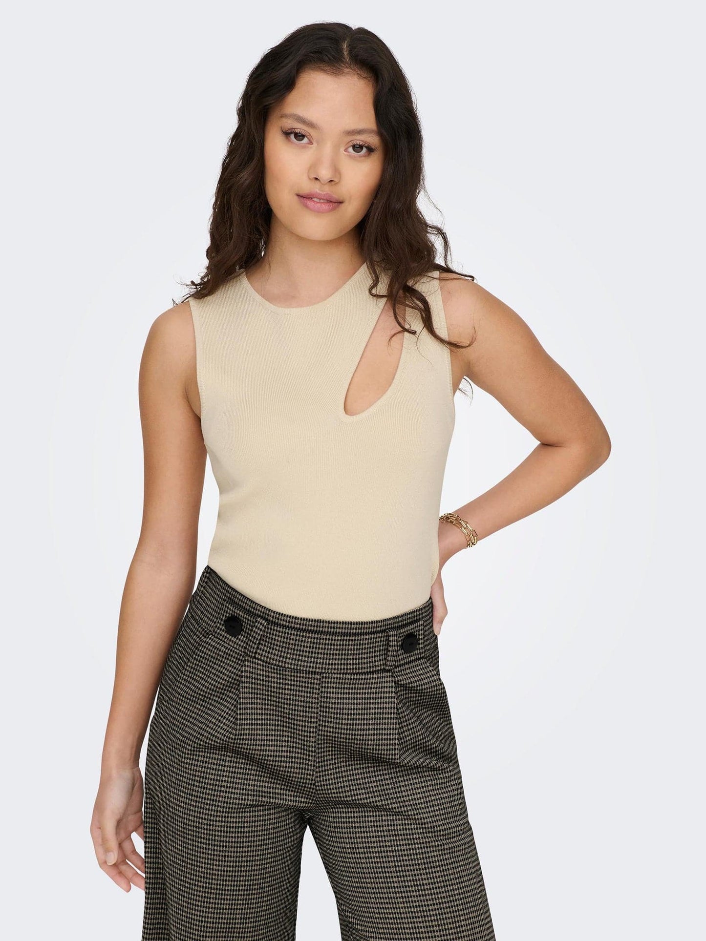 Γυναικείο top πλεκτό ONLEBBA SL PEEK A BOO O-NECK 15291544 | 15291544
