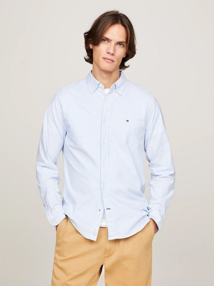 Ανδρικό πουκάμισο ριγέ 1985 COLLECTION TH FLEX STRIPE SHIRT MW0MW250390A5 | MW0MW250390A5