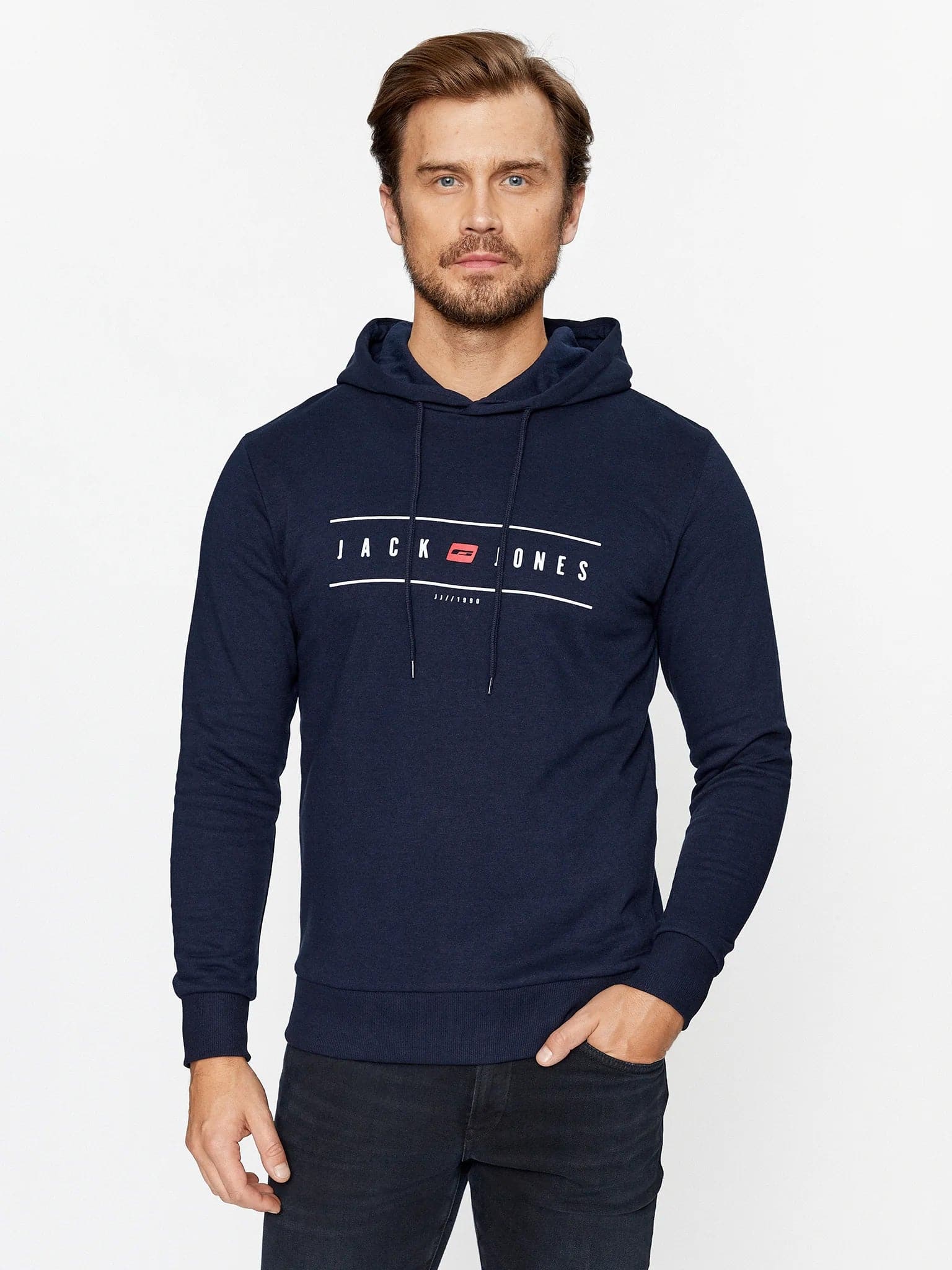 Ανδρική μπλούζα φούτερ JJELLIOT LOGO SWEAT HOOD 12235460 | 12235460