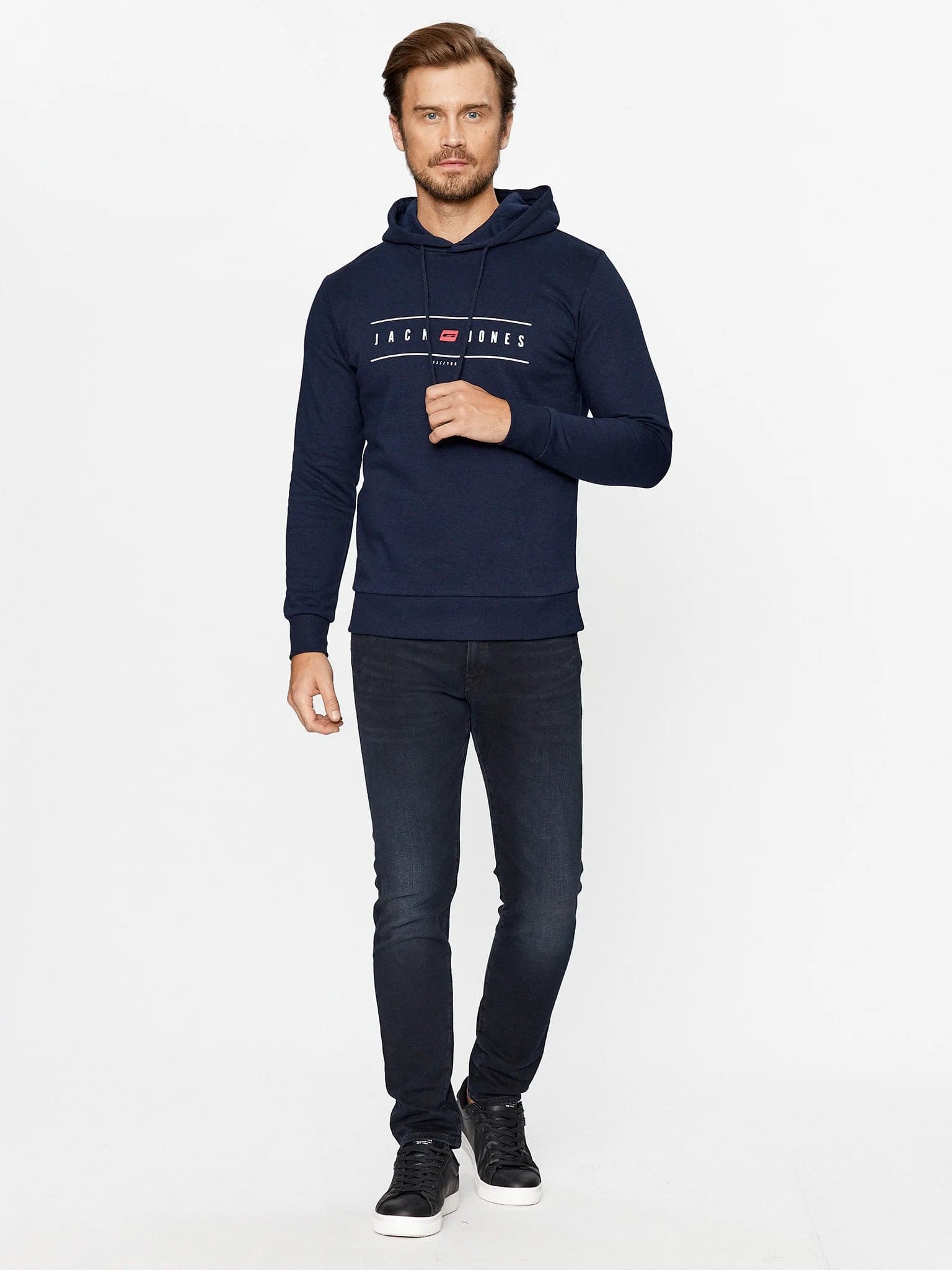 Ανδρική μπλούζα φούτερ JJELLIOT LOGO SWEAT HOOD 12235460 | 12235460