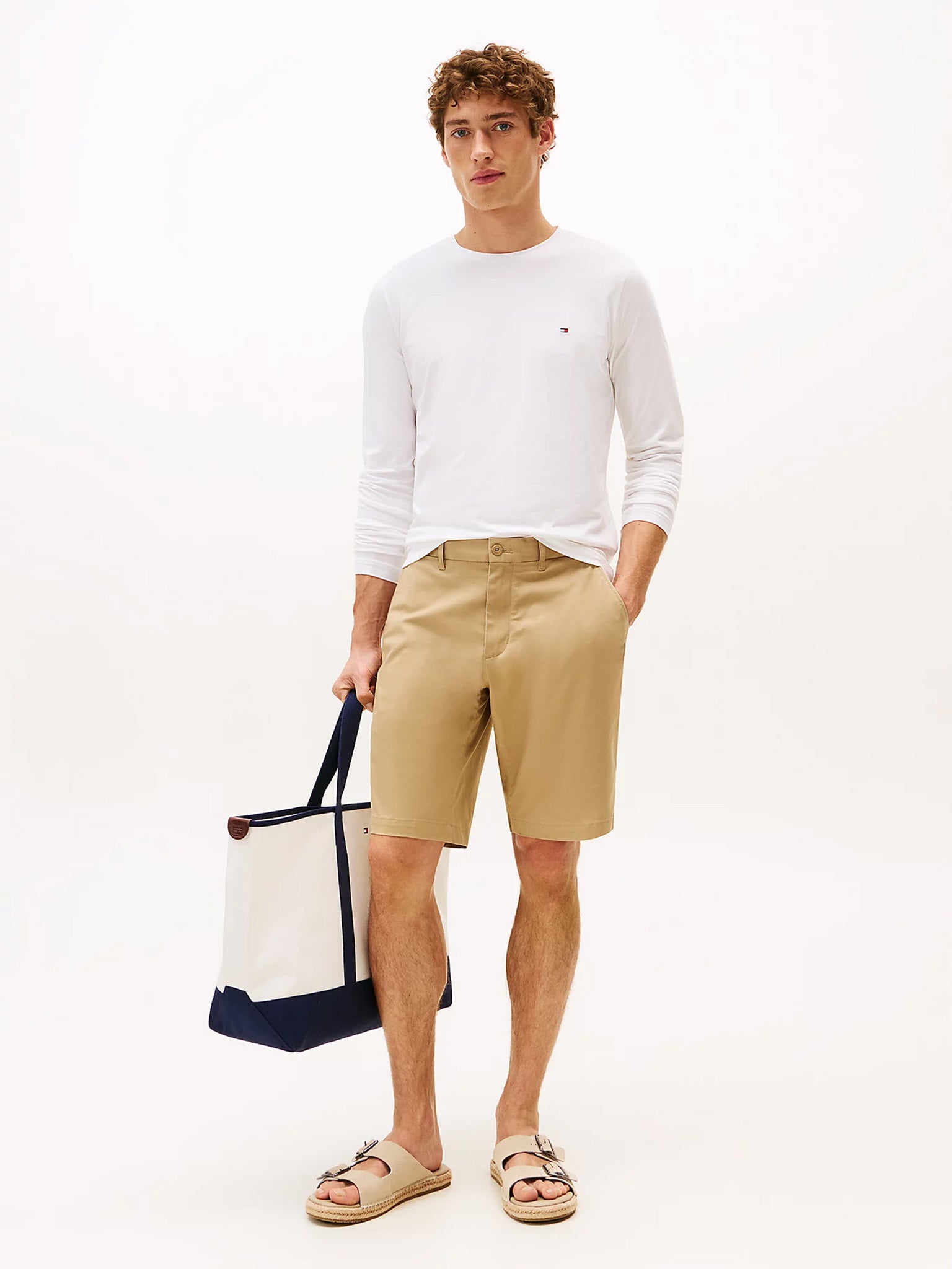 Ανδρική μπλούζα LONG SLEEVE EXTRA SLIM FIT T-SHIRT MW0MW10804YBR | MW0MW10804YBR