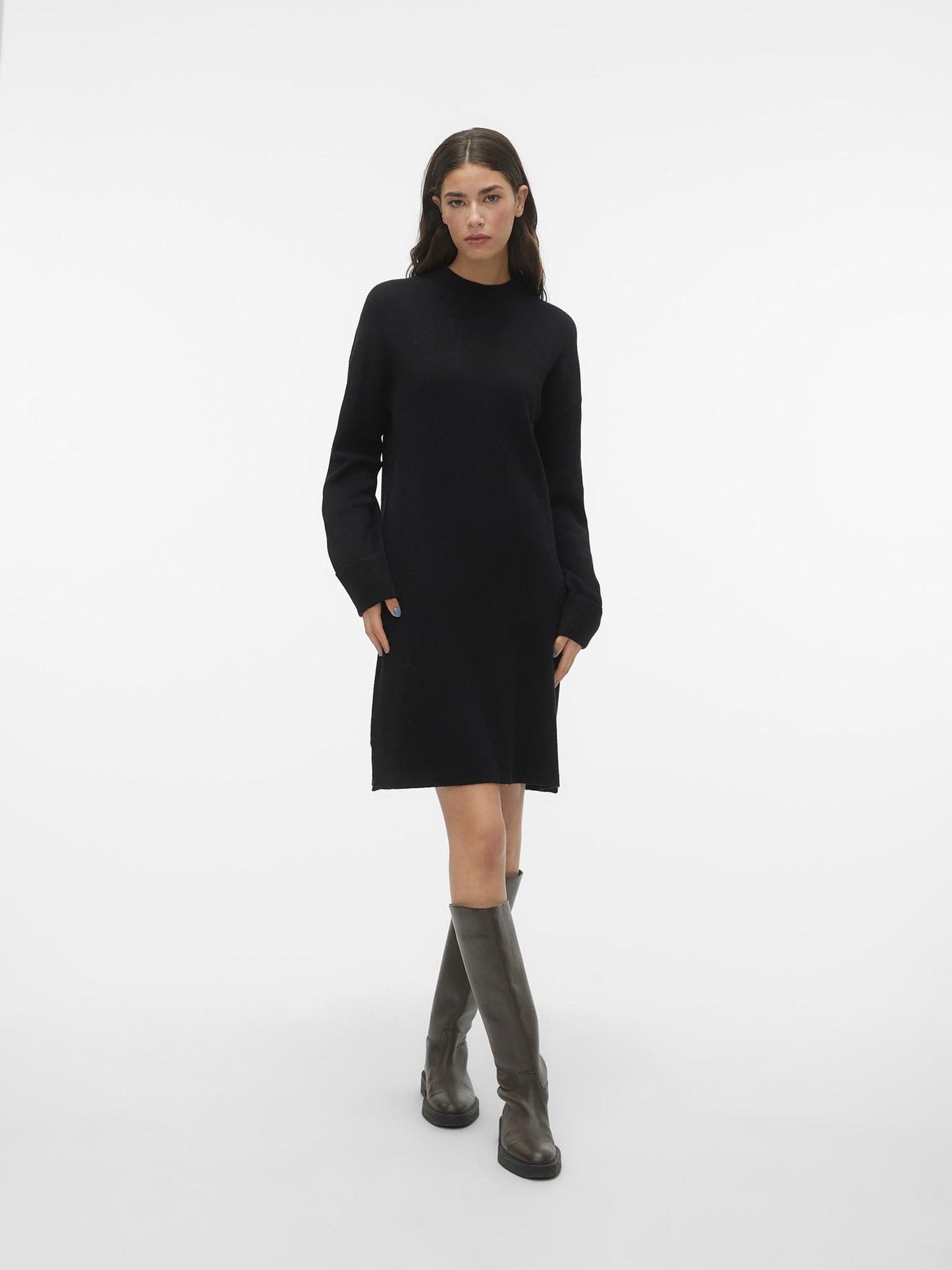 Γυναικείο φόρεμα πλεκτό VMGOLDNEEDLE LS SHORT HIGHNECK DRESS 10290624 | 10290624