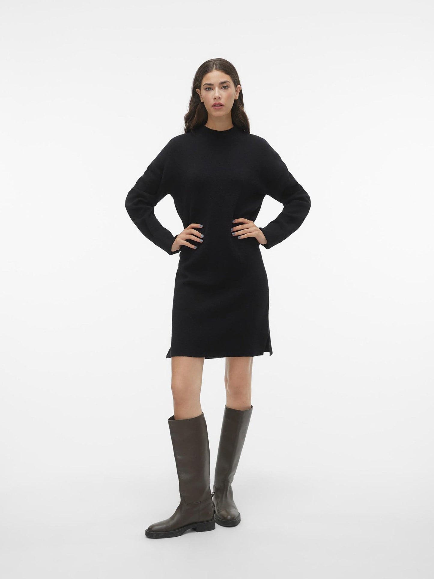 Γυναικείο φόρεμα πλεκτό VMGOLDNEEDLE LS SHORT HIGHNECK DRESS 10290624 | 10290624