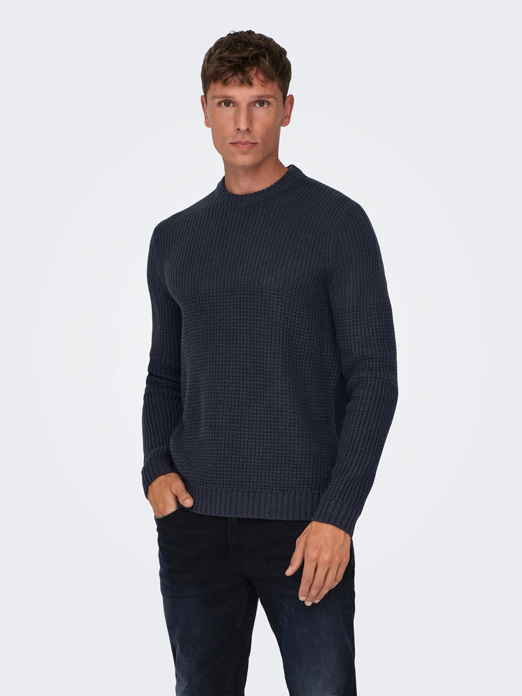 Ανδρική μπλούζα πλεκτή ONSADAM REG 5 STRUC CREW KNIT 22022457 | 22022457
