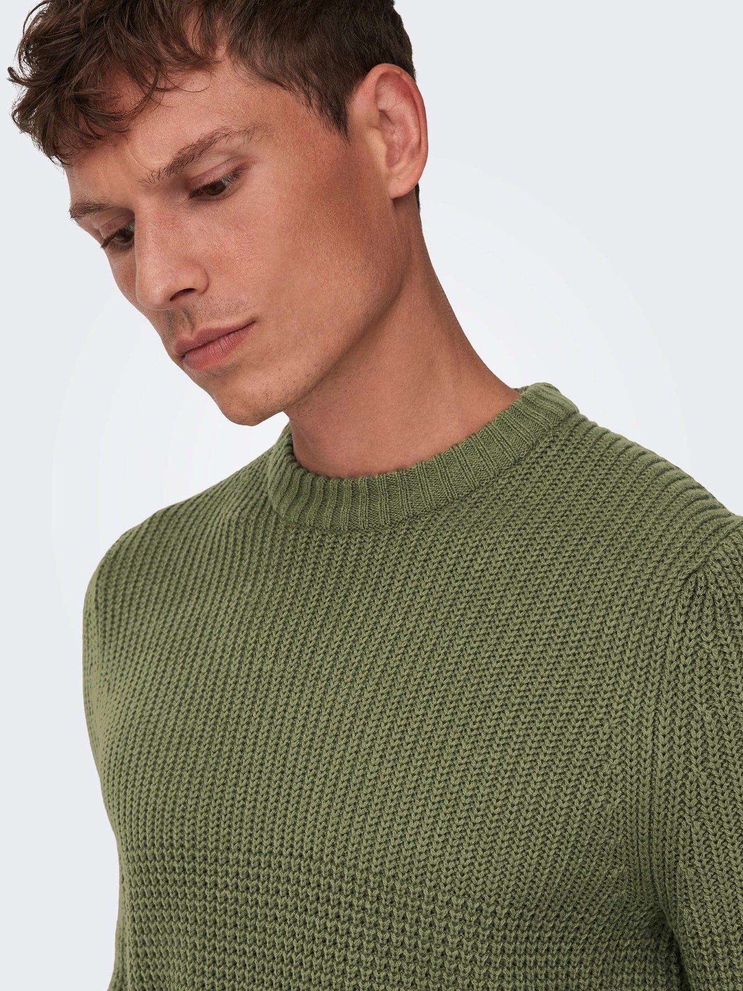 Ανδρική μπλούζα πλεκτή ONSADAM REG 5 STRUC CREW KNIT 22022457 | 22022457