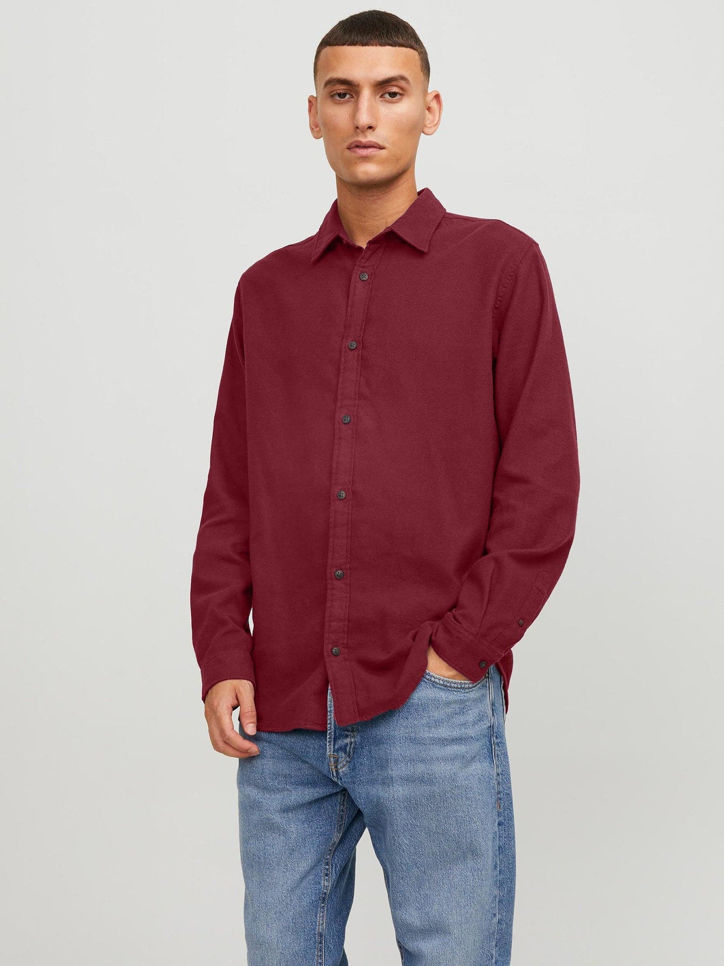 Ανδρικό πουκάμισο JJPLAIN FALL SOLID SHIRT 12236943 | 12236943