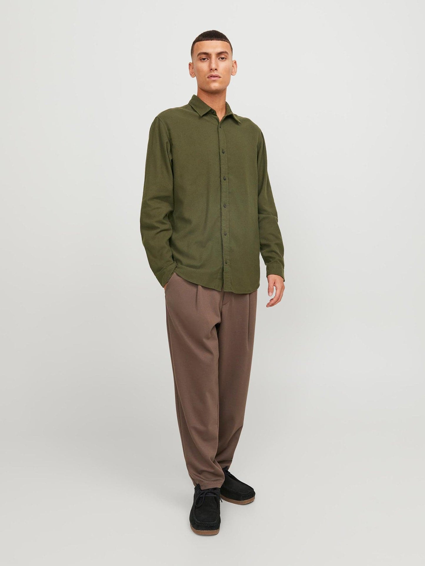 Ανδρικό πουκάμισο JJPLAIN FALL SOLID SHIRT 12236943 | 12236943