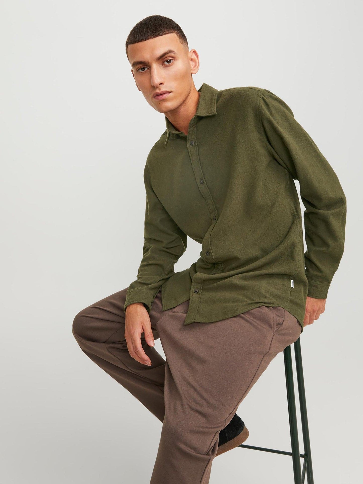 Ανδρικό πουκάμισο JJPLAIN FALL SOLID SHIRT 12236943 | 12236943