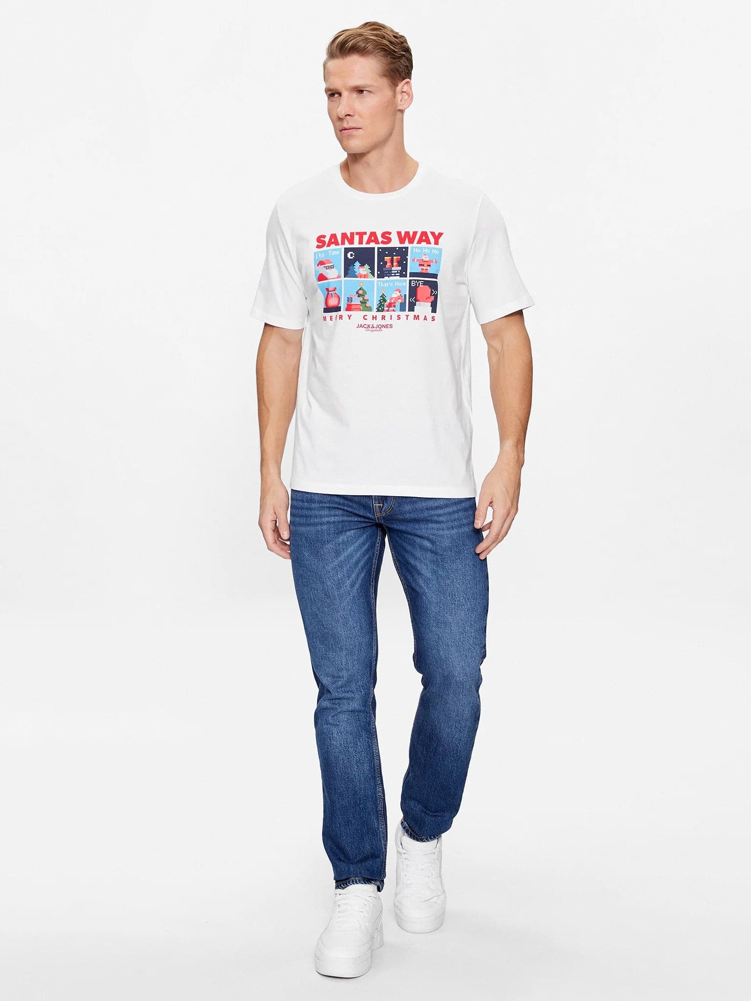 Ανδρικό t-shirt JORPIXMAS TEE SS CREW NECK 12246605 | 12246605