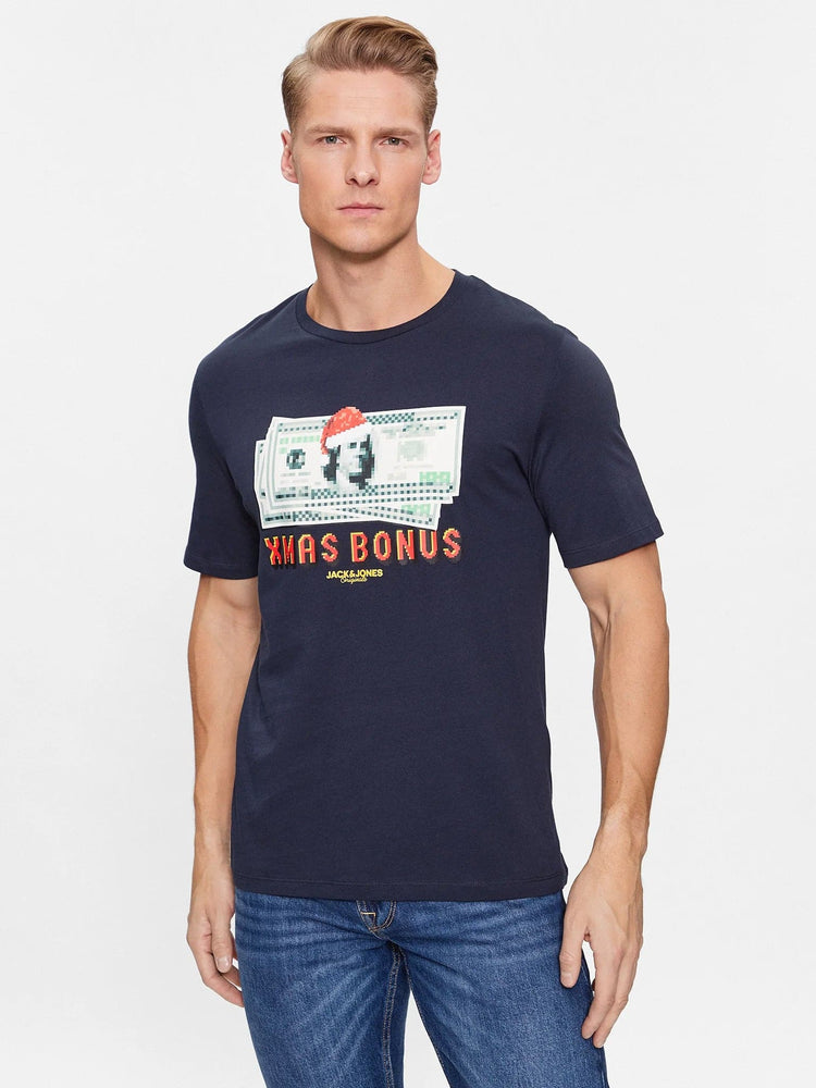 Ανδρικό t-shirt JORPIXMAS TEE SS CREW NECK 12246605 | 12246605