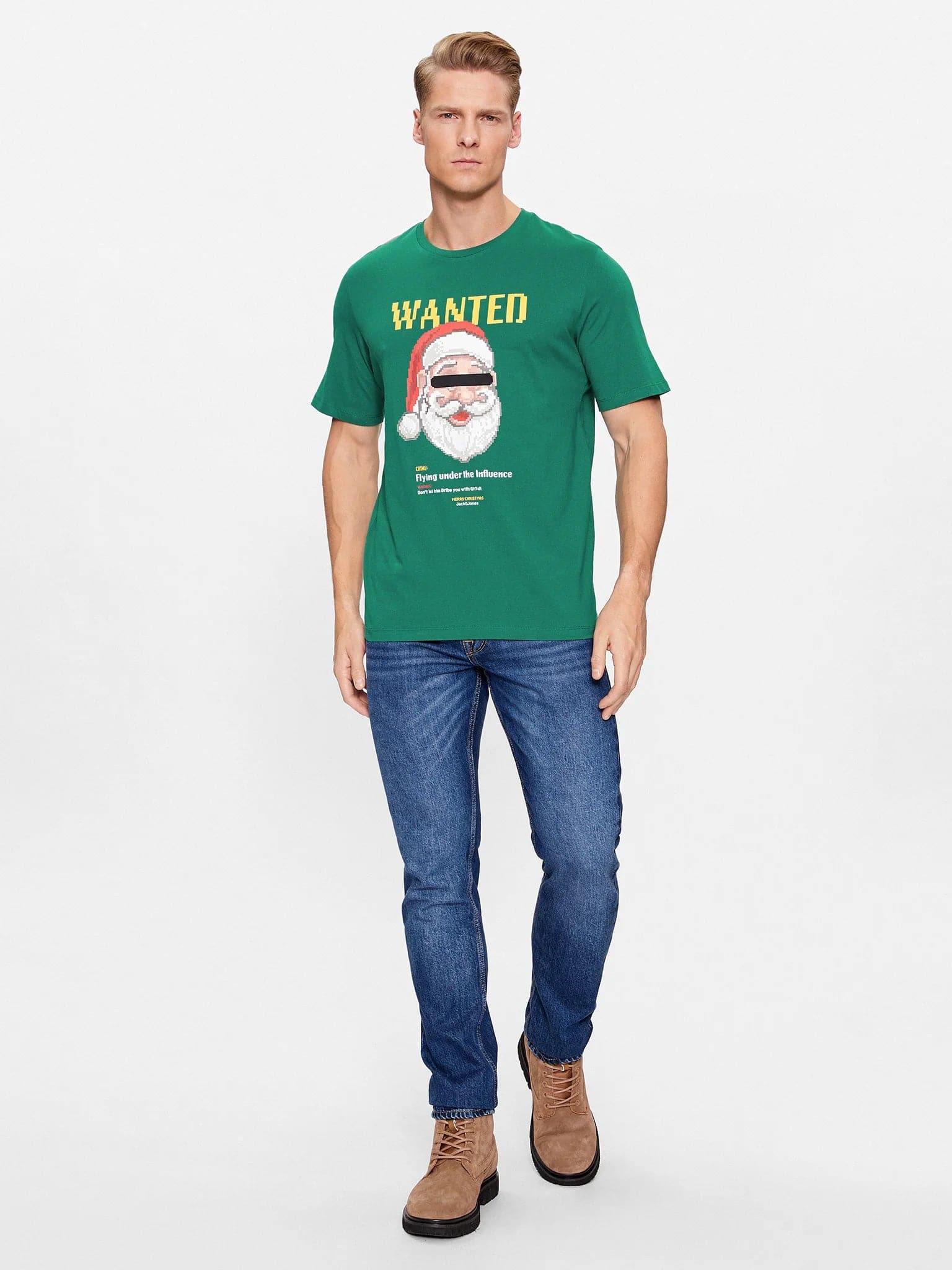 Ανδρικό t-shirt JORPIXMAS TEE SS CREW NECK 12246605 | 12246605
