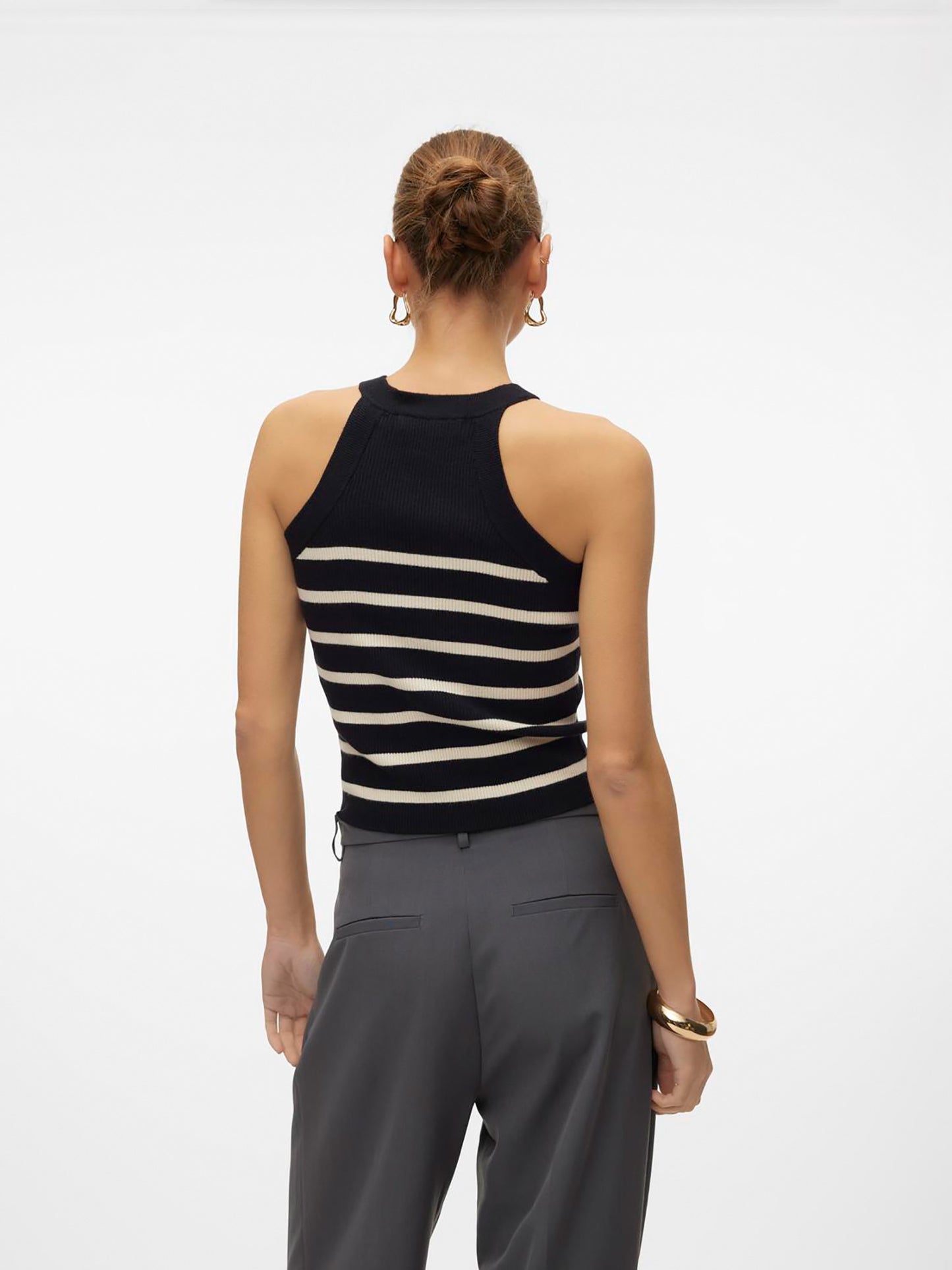 Γυναικείο top πλεκτό VMSABA RIB SL O-NECK TOP GA NOOS 10306826 | 10306826