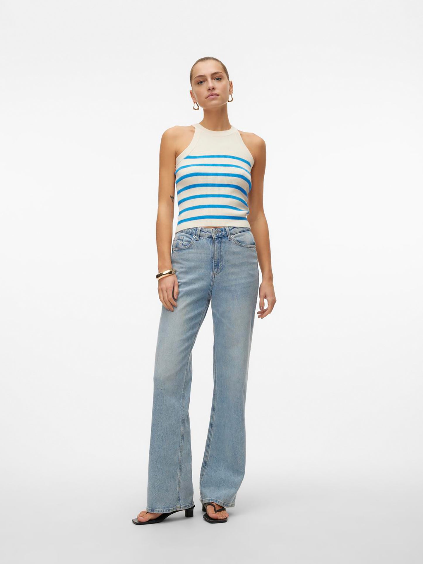 Γυναικείο top πλεκτό VMSABA RIB SL O-NECK TOP GA NOOS10306826 | 10306826