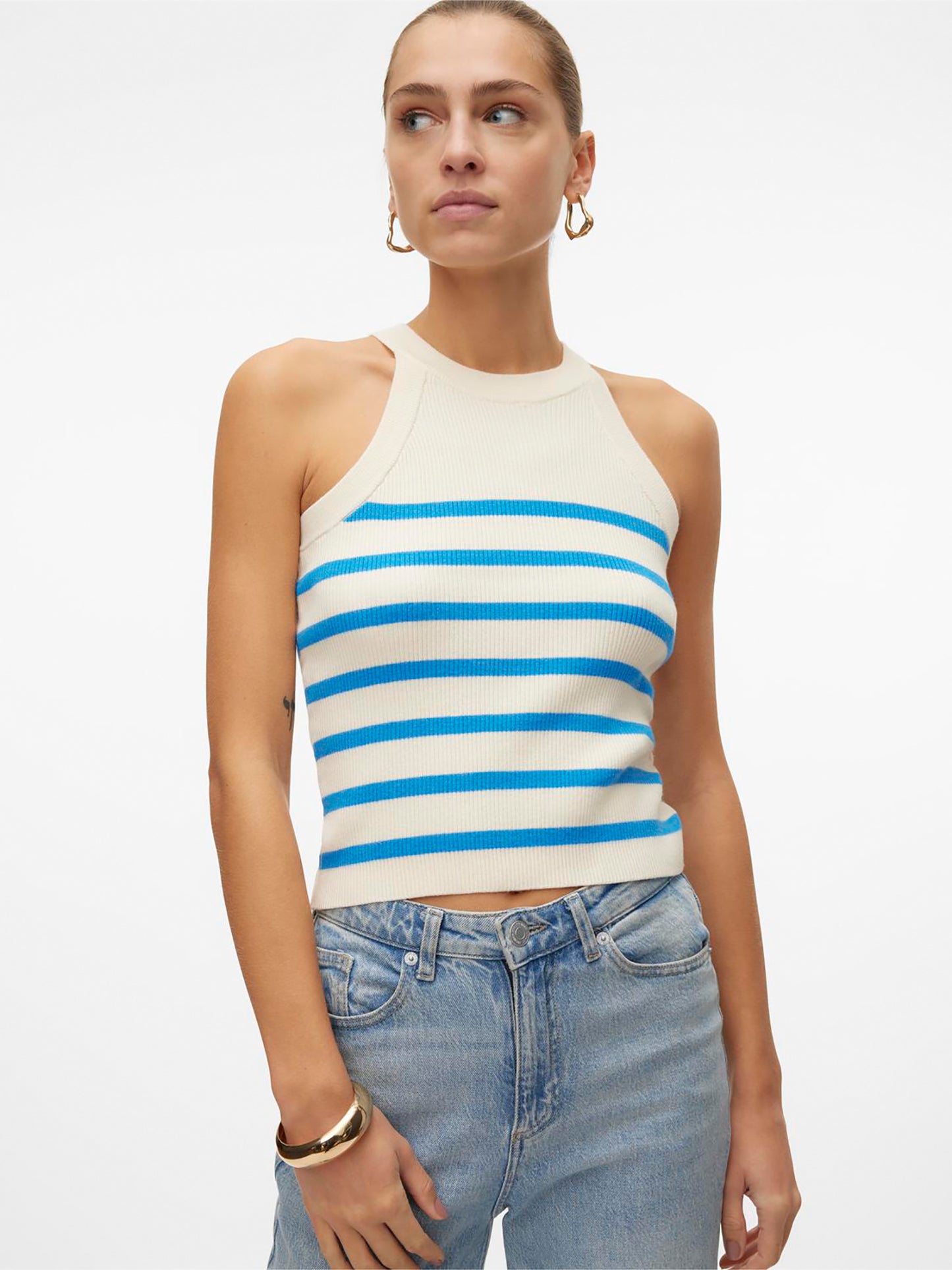Γυναικείο top πλεκτό VMSABA RIB SL O-NECK TOP GA NOOS10306826 | 10306826