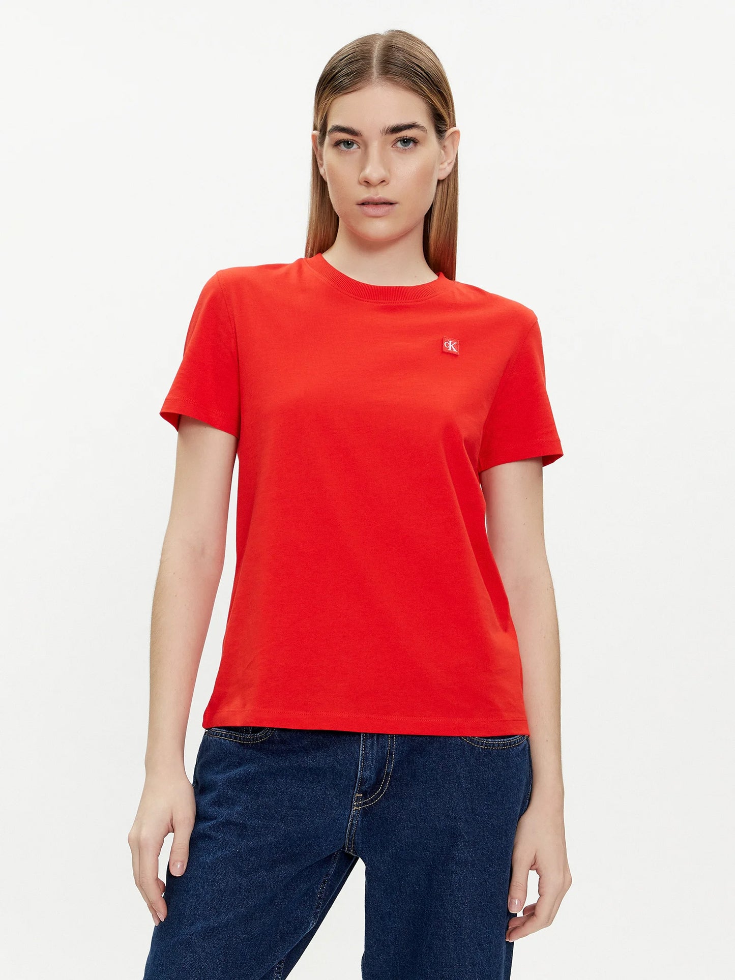 Γυναικείο t-shirt CK EMBRO BADGE REGULAR TEE J20J223226XA7 | J20J223226XA7