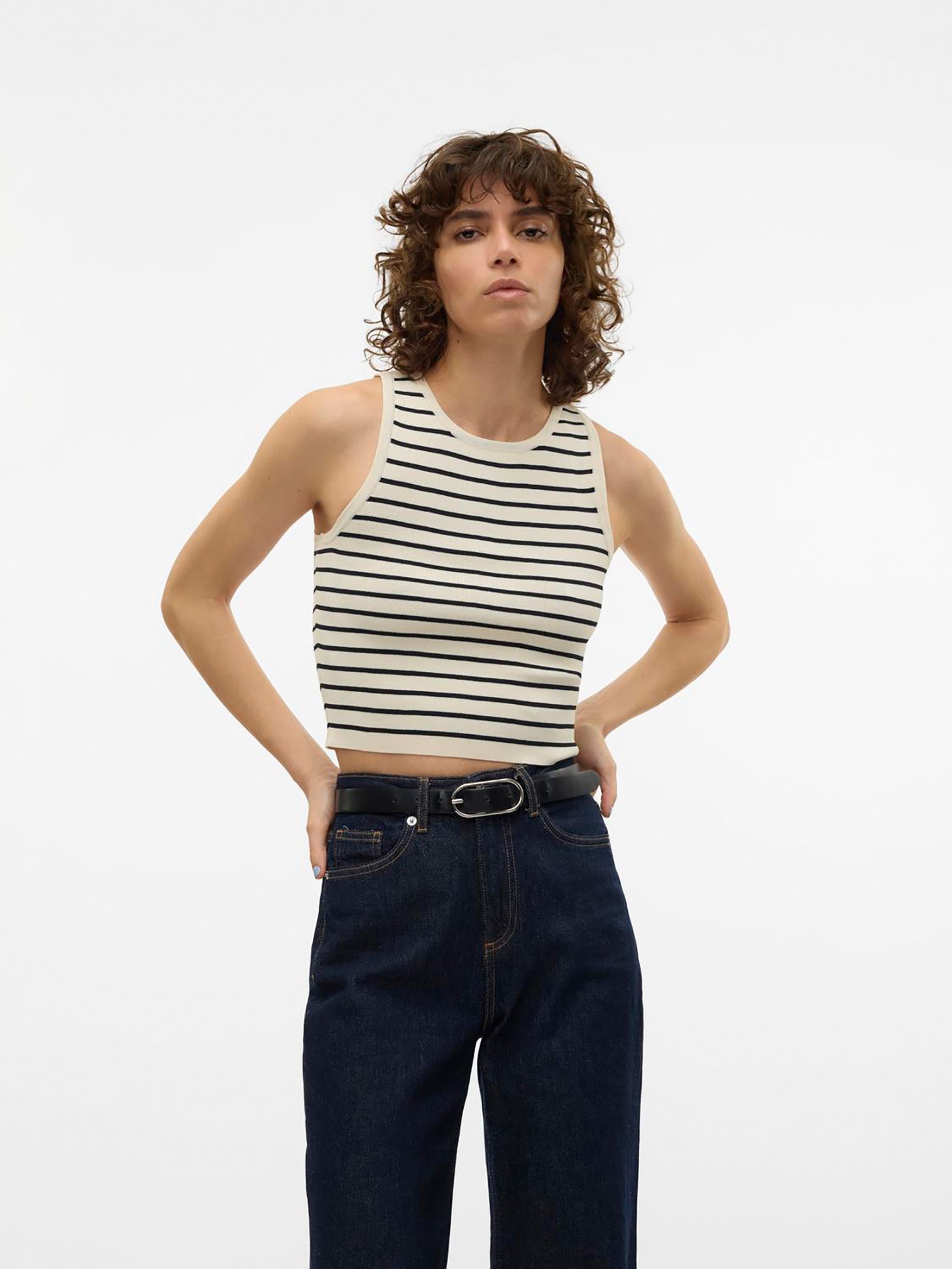 Γυναικείο top VMGINNY SL O-NECK CROP TOP NOOS 10300339 | 10300339