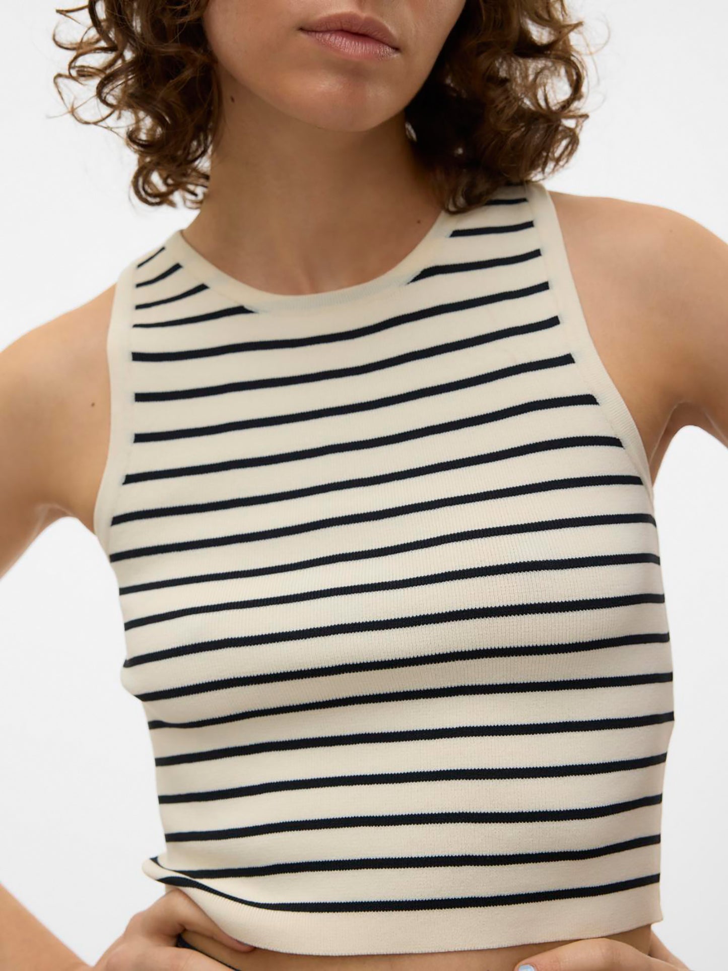 Γυναικείο top VMGINNY SL O-NECK CROP TOP NOOS 10300339 | 10300339