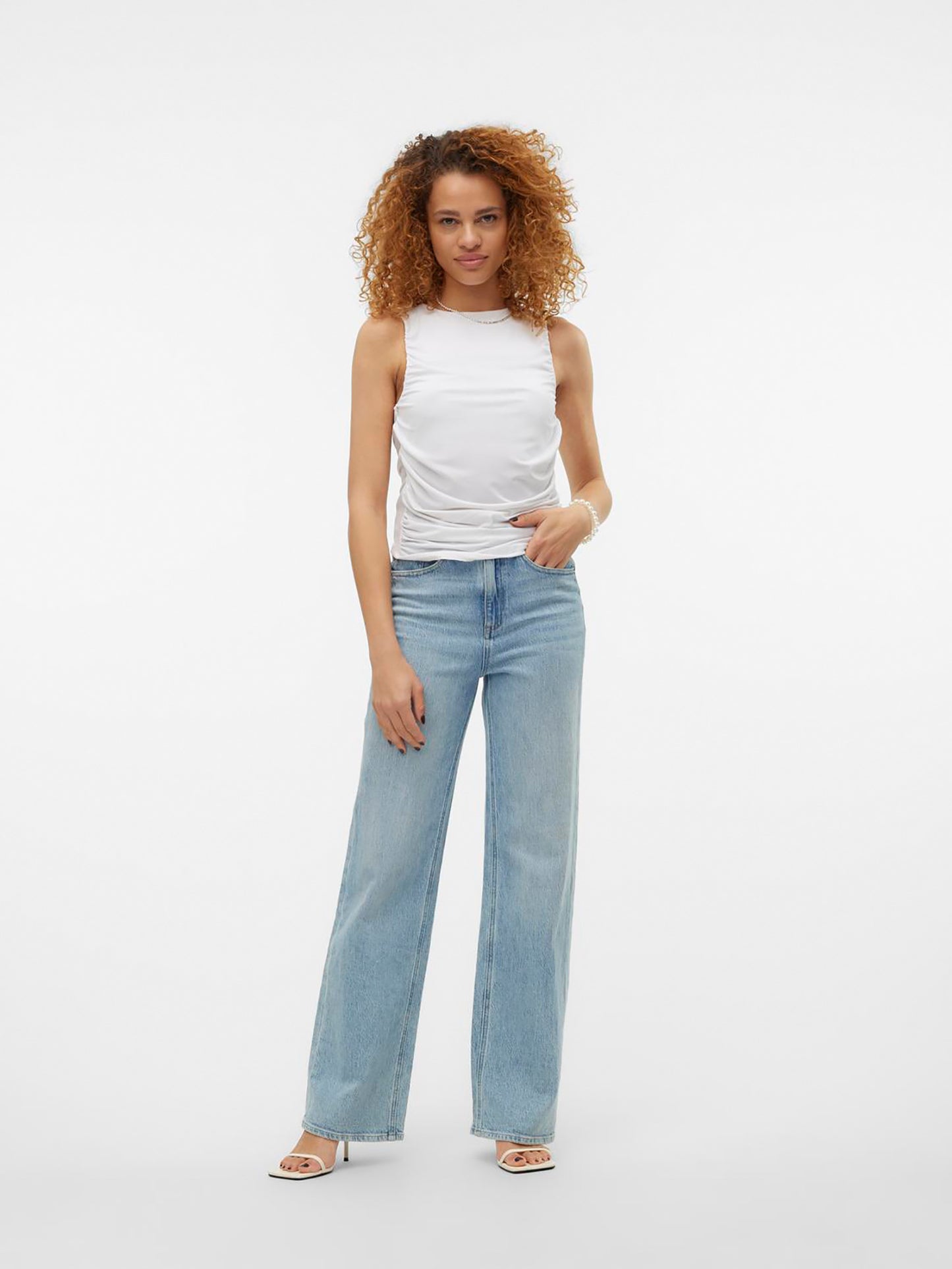 Γυναικεία μπλούζα VMKALEA SL O-NECK CROPPED TOP VMA 10308308 | 10308308