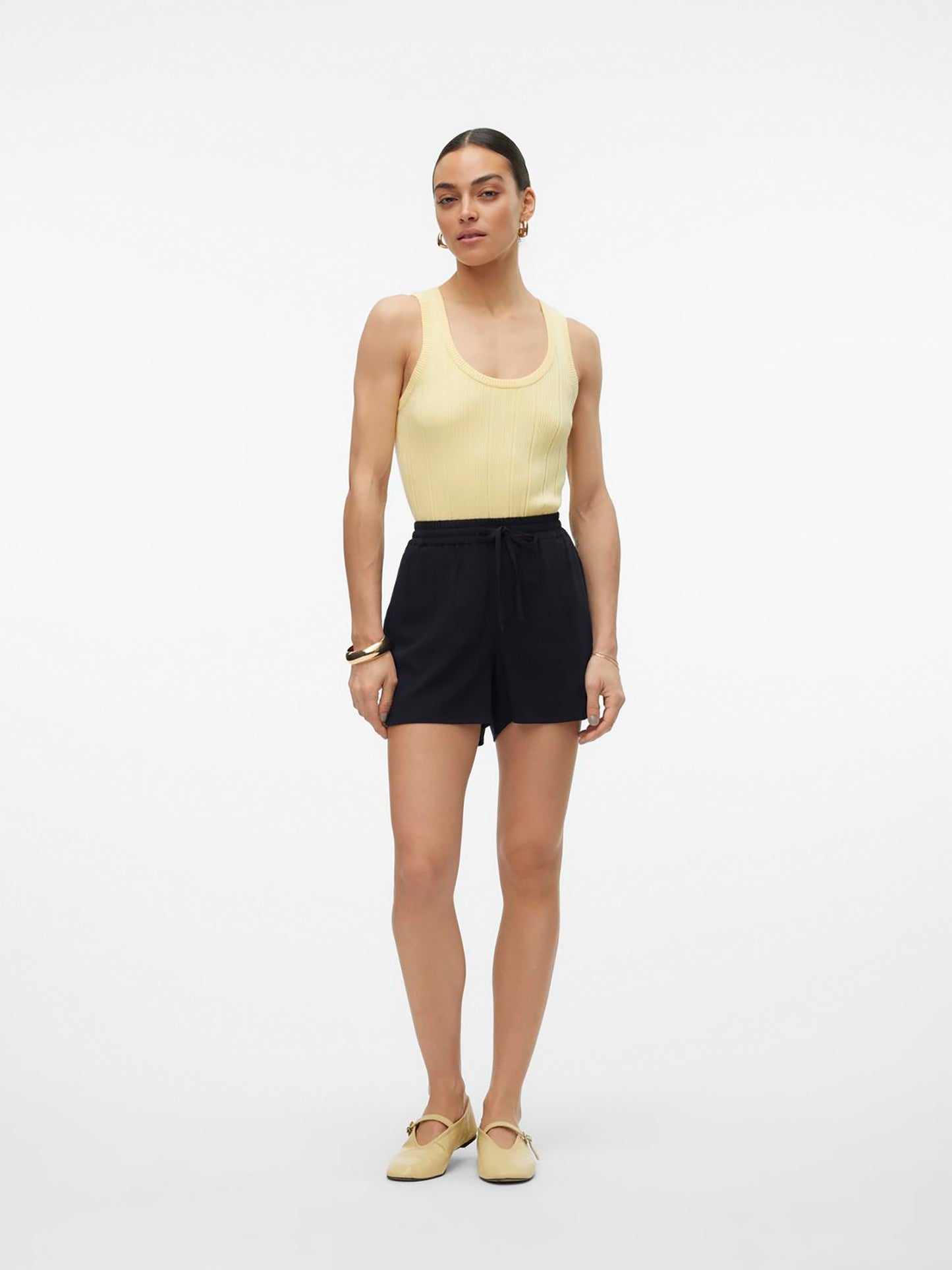 Γυναικείο top πλεκτό VMSTEPHANIE RIB SL U-NECK TOP 10307205 | 10307205