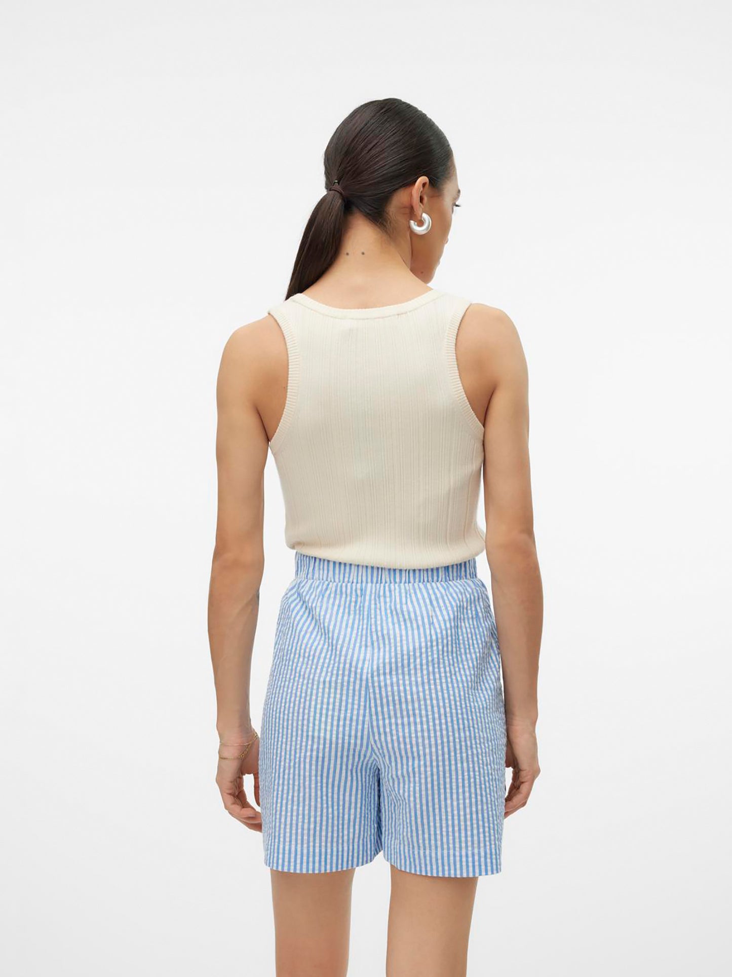 Γυναικείο top πλεκτό VMSTEPHANIE RIB SL U-NECK TOP 10307205 | 10307205