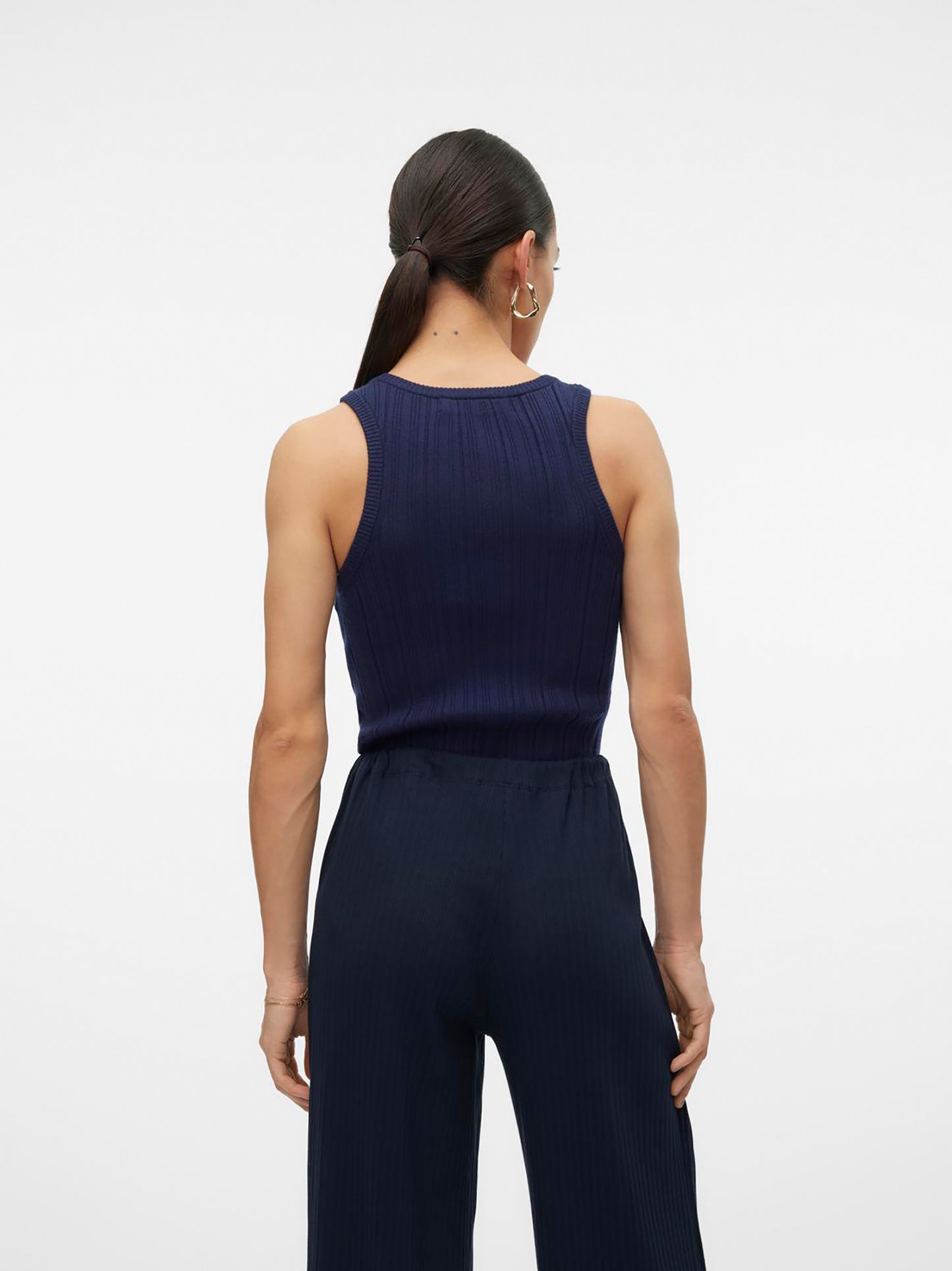 Γυναικείο top πλεκτό VMSTEPHANIE RIB SL U-NECK TOP 10307205 | 10307205