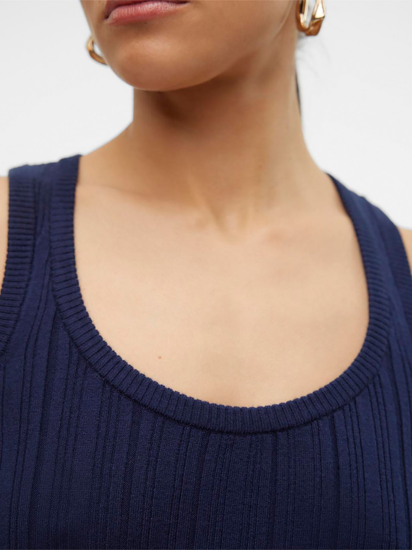 Γυναικείο top πλεκτό VMSTEPHANIE RIB SL U-NECK TOP 10307205 | 10307205