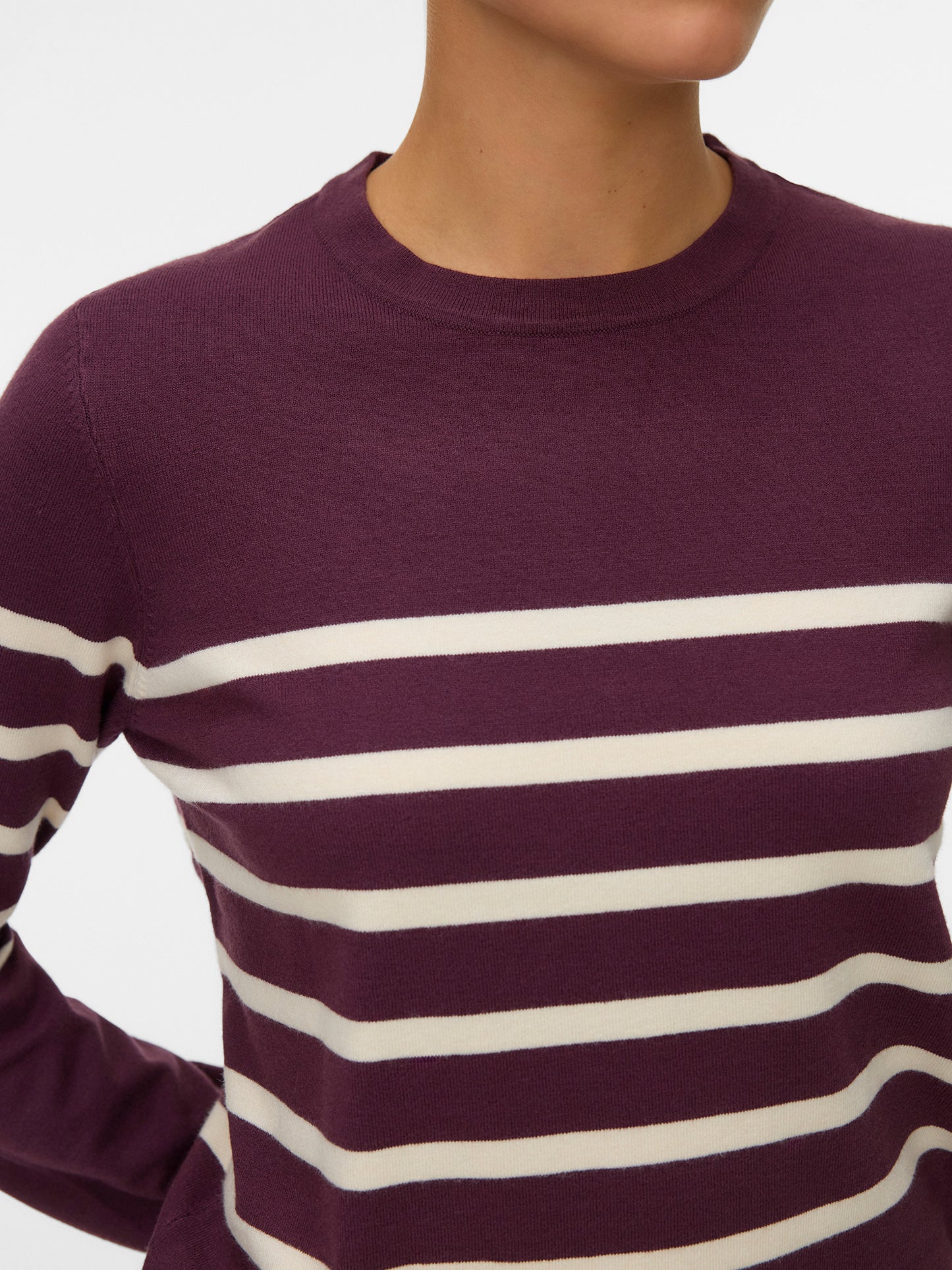 Γυναικεία μπλούζα πλεκτή VMSABA PLAIN LS O-NECK PULLOVER GA NOOS 10309324 | 10309324