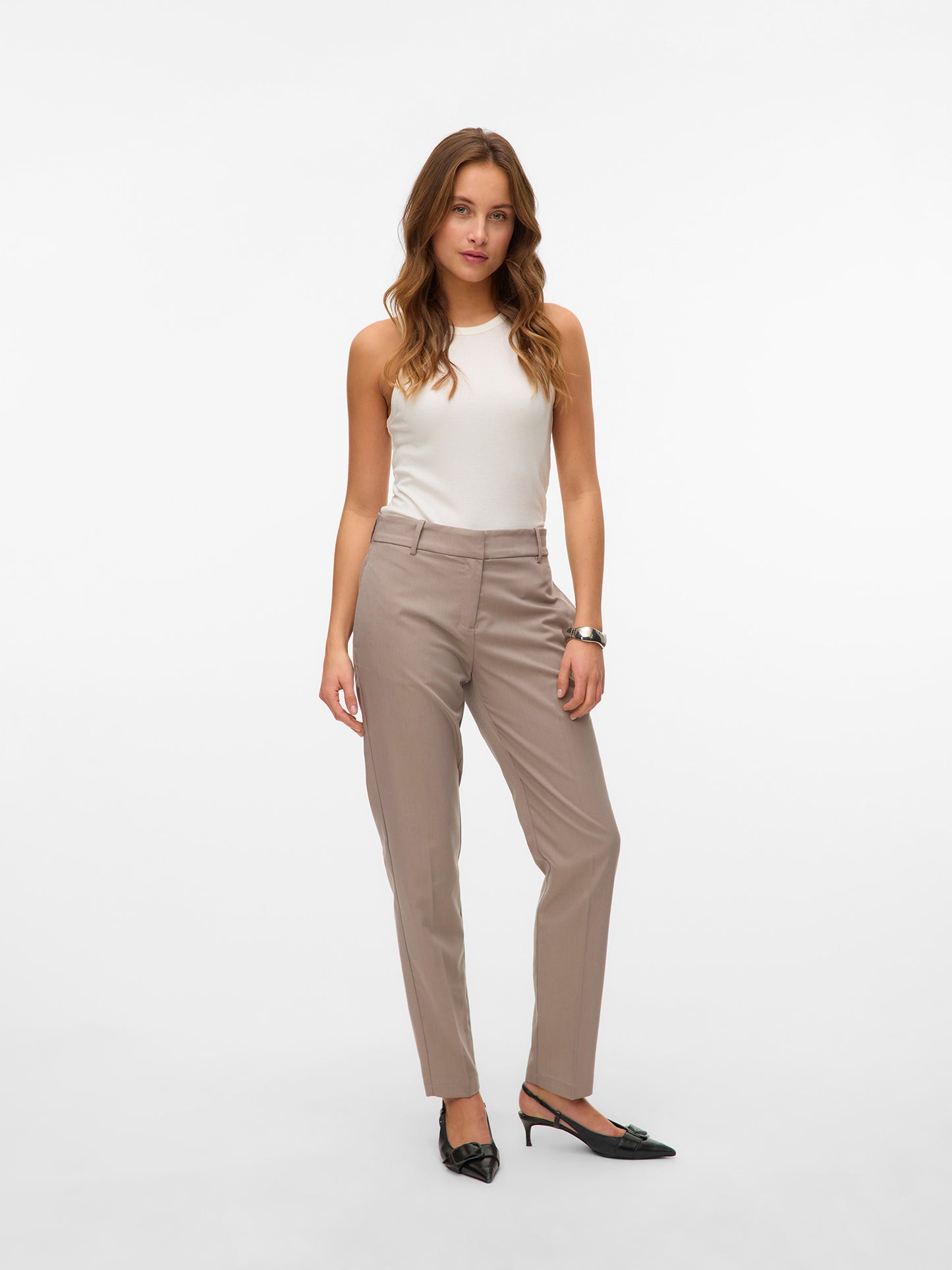 Γυναικείο παντελόνι VMNILA MW TAPERED PANT NOOS 10320940 | 10320940