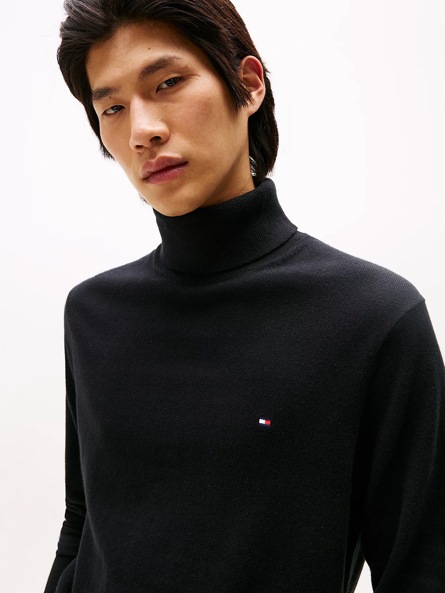 Ανδρική μπλούζα ζιβάγκο PIMA ORG CTN CASHMERE ROLL NECK MW0MW28048BD | MW0MW28048BDS