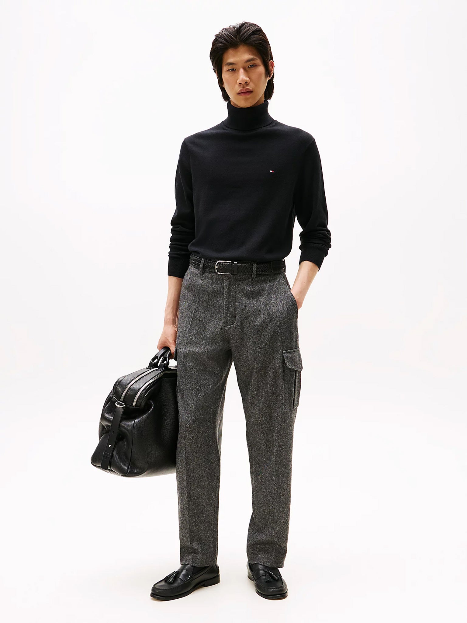 Ανδρική μπλούζα ζιβάγκο PIMA ORG CTN CASHMERE ROLL NECK MW0MW28048BD | MW0MW28048BDS