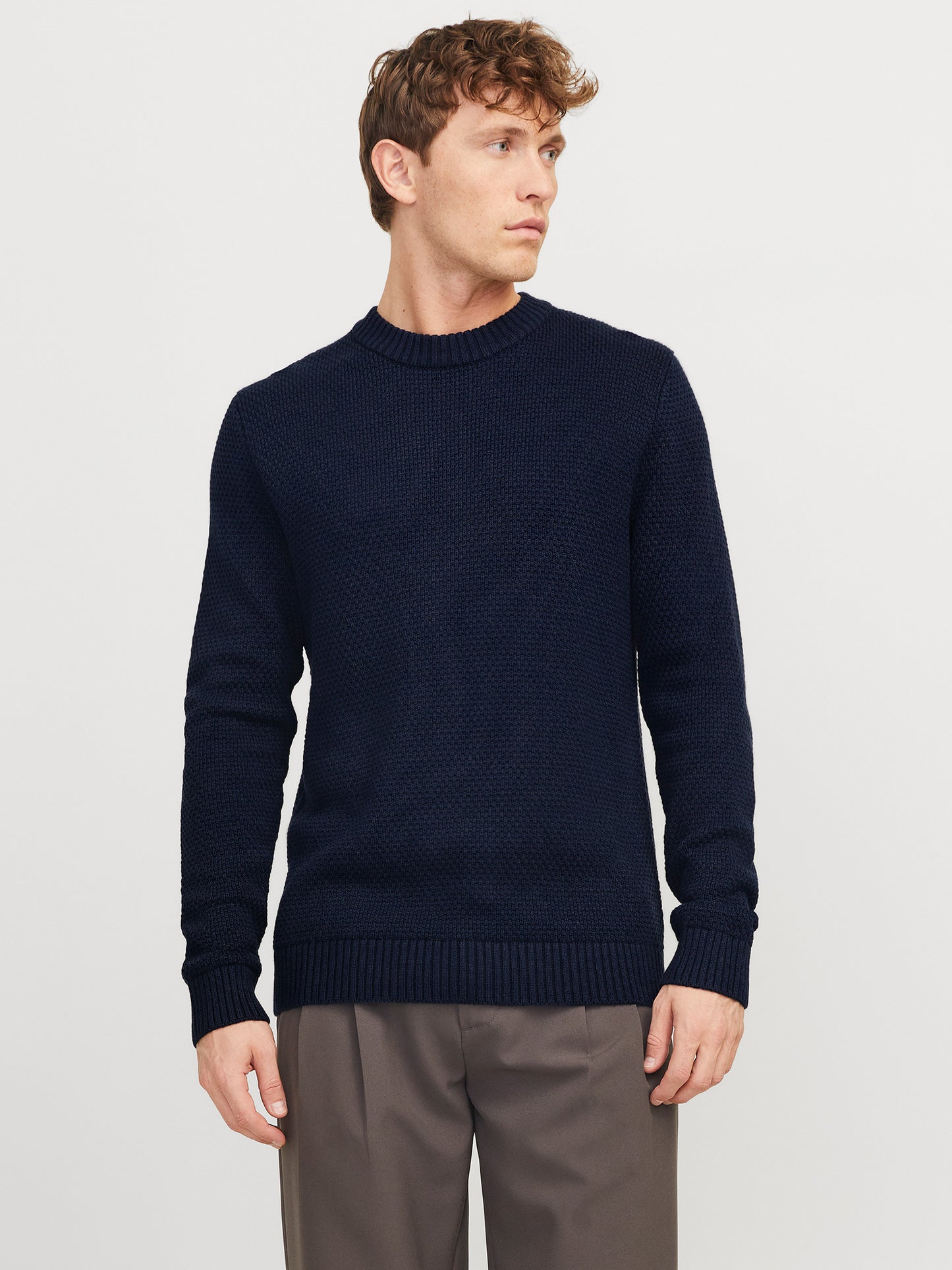 Ανδρική μπλούζα πλεκτή JOREATON KNIT CREW NECK 12266391 | 12266391