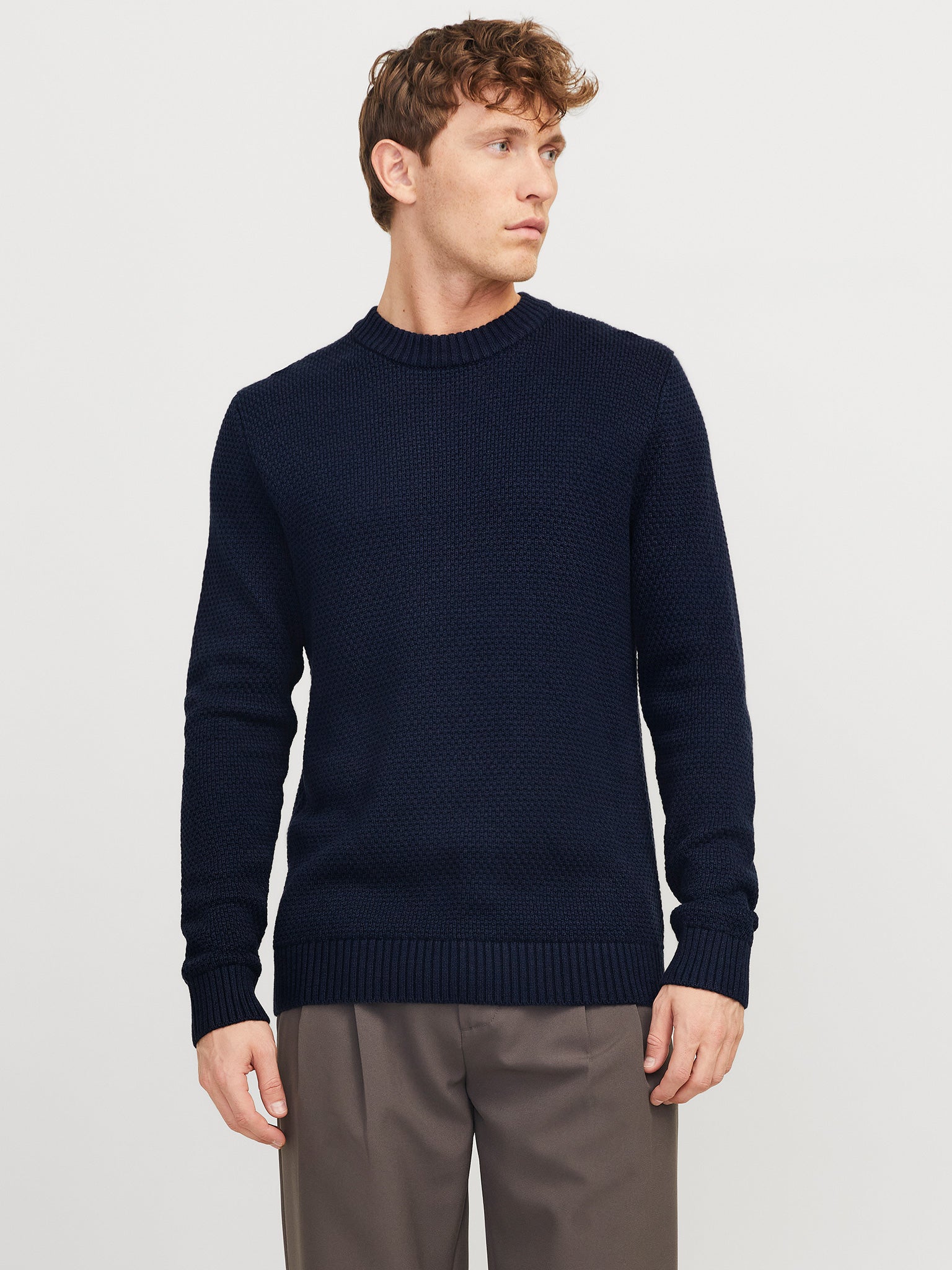 Ανδρική μπλούζα πλεκτή JOREATON KNIT CREW NECK 12266391 | 12266391