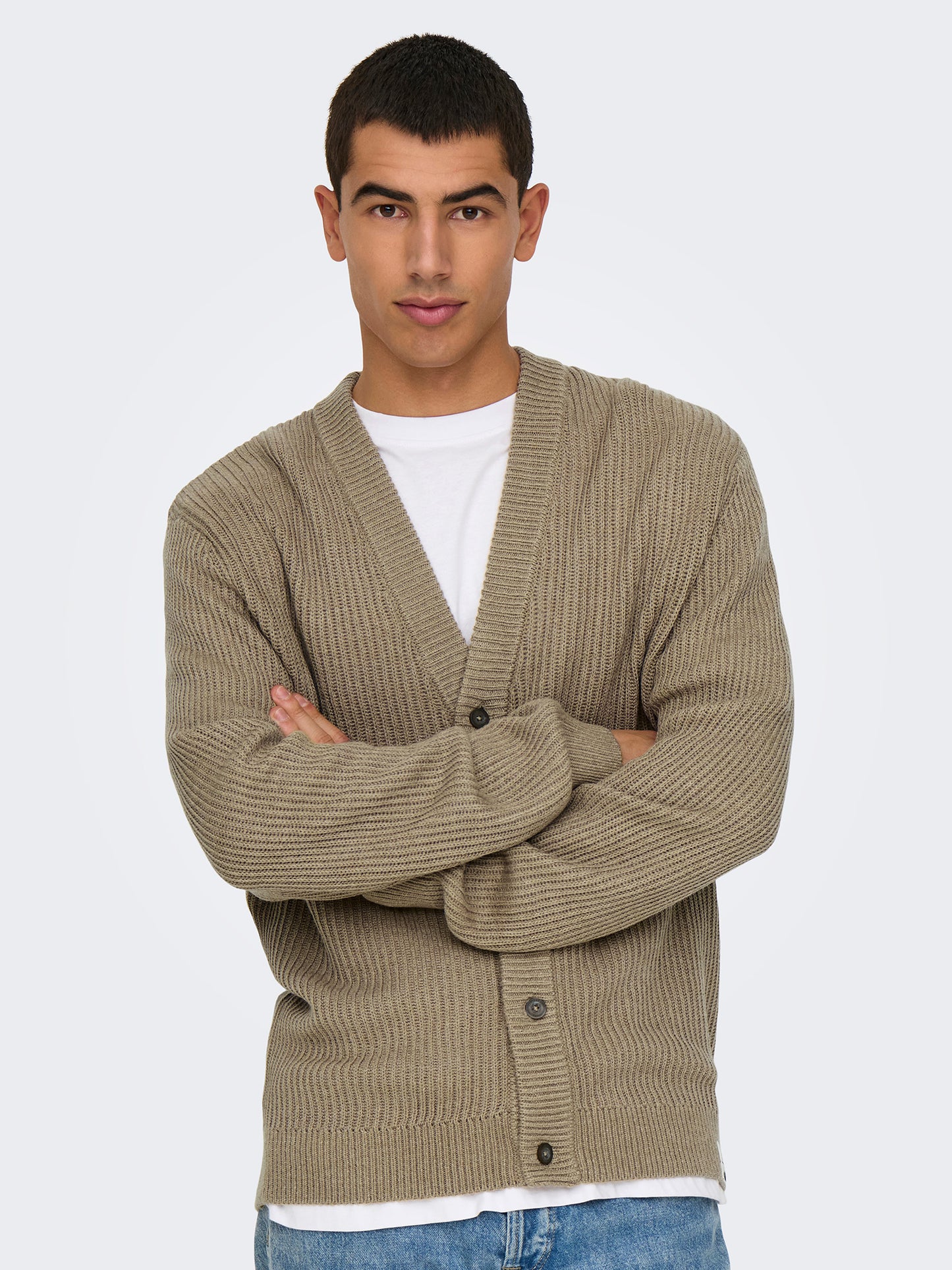 Ανδρική ζακέτα πλεκτή ONSFERGAL LIFE REG 7 RIB CARD KNIT 22030209 | 22030209