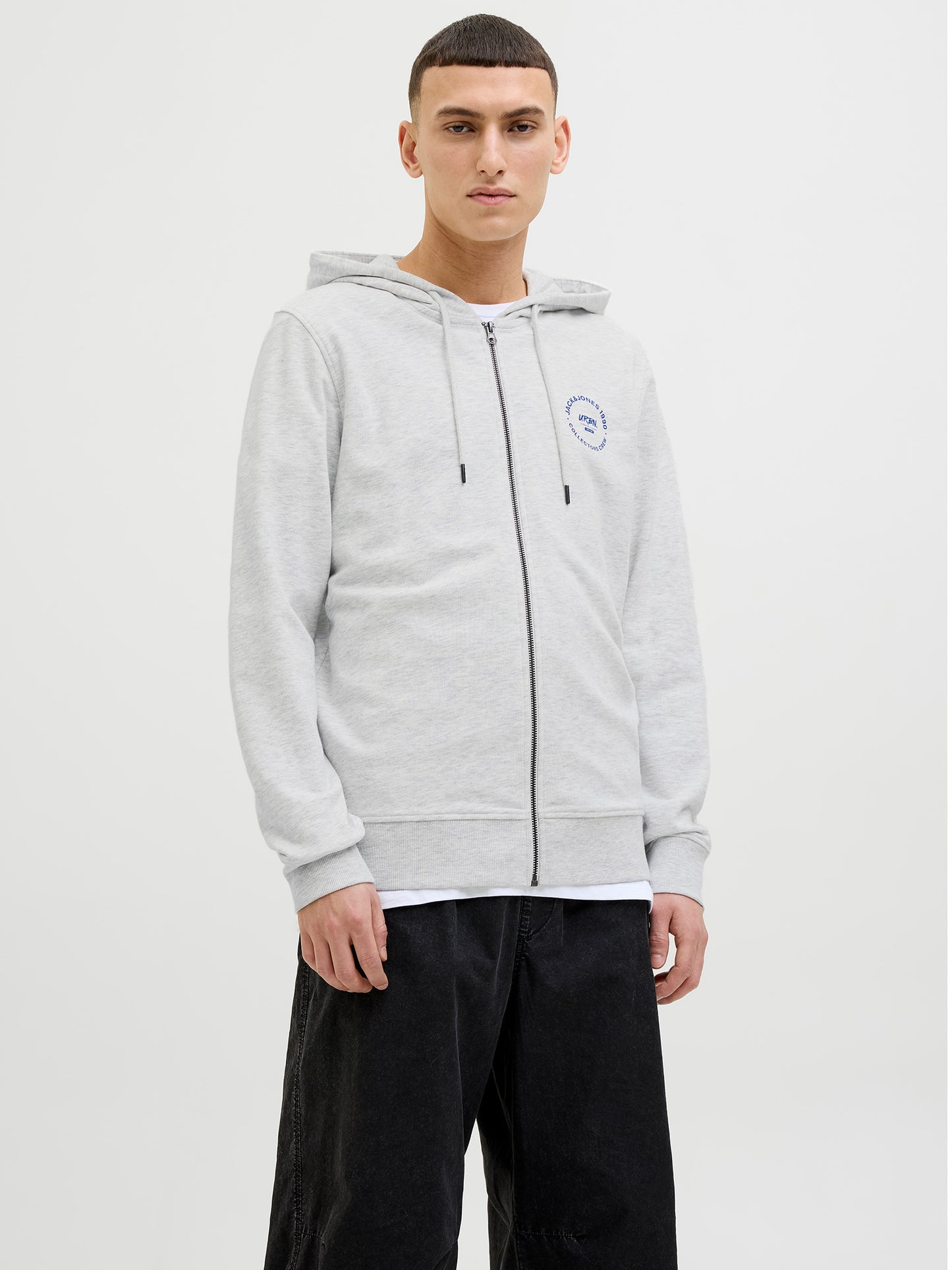 Ανδρική ζακέτα φούτερ μελανζέ JJSIMON SWEAT ZIP HOOD 12269366 | 12269366
