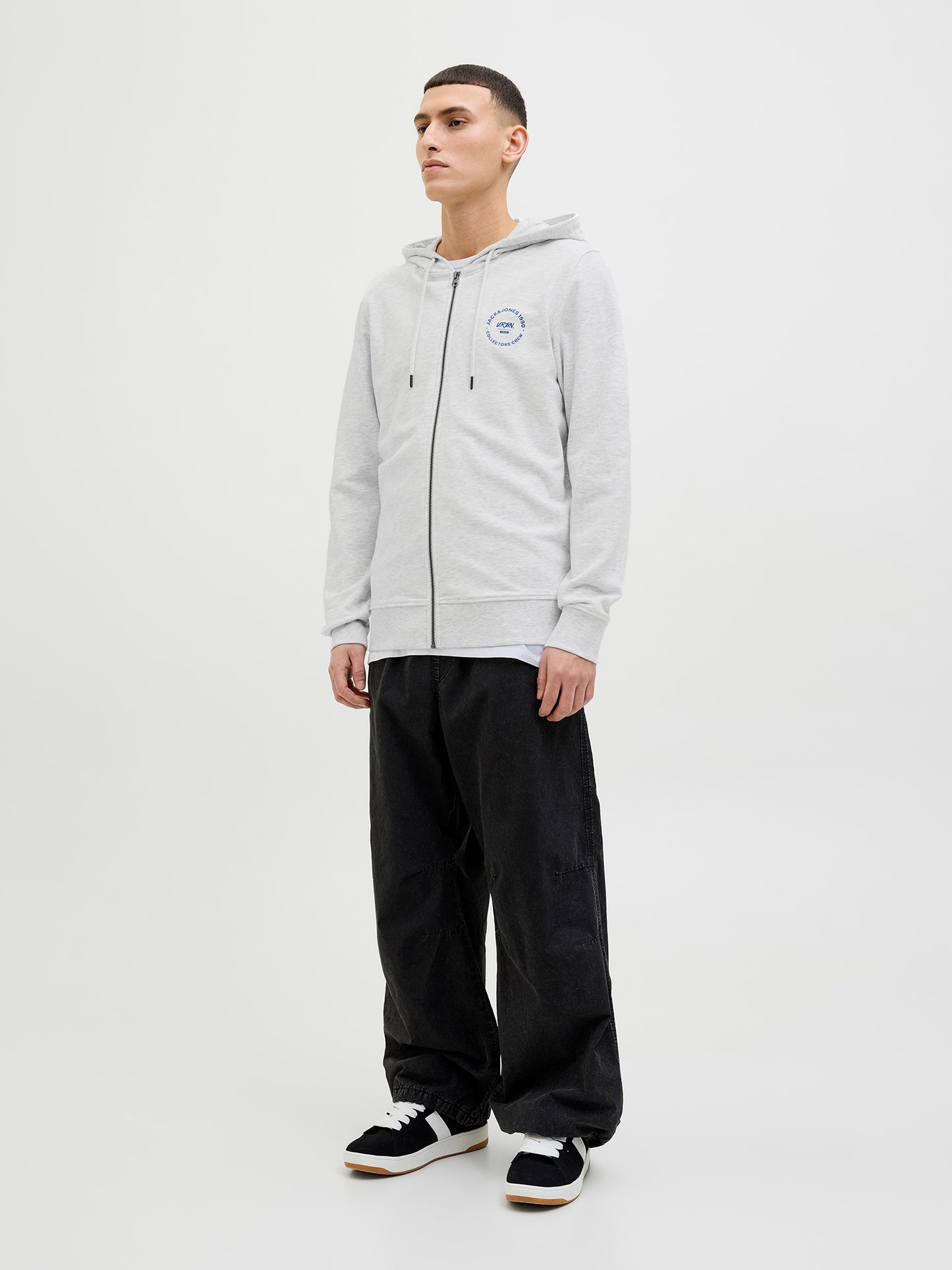 Ανδρική ζακέτα φούτερ μελανζέ JJSIMON SWEAT ZIP HOOD 12269366 | 12269366