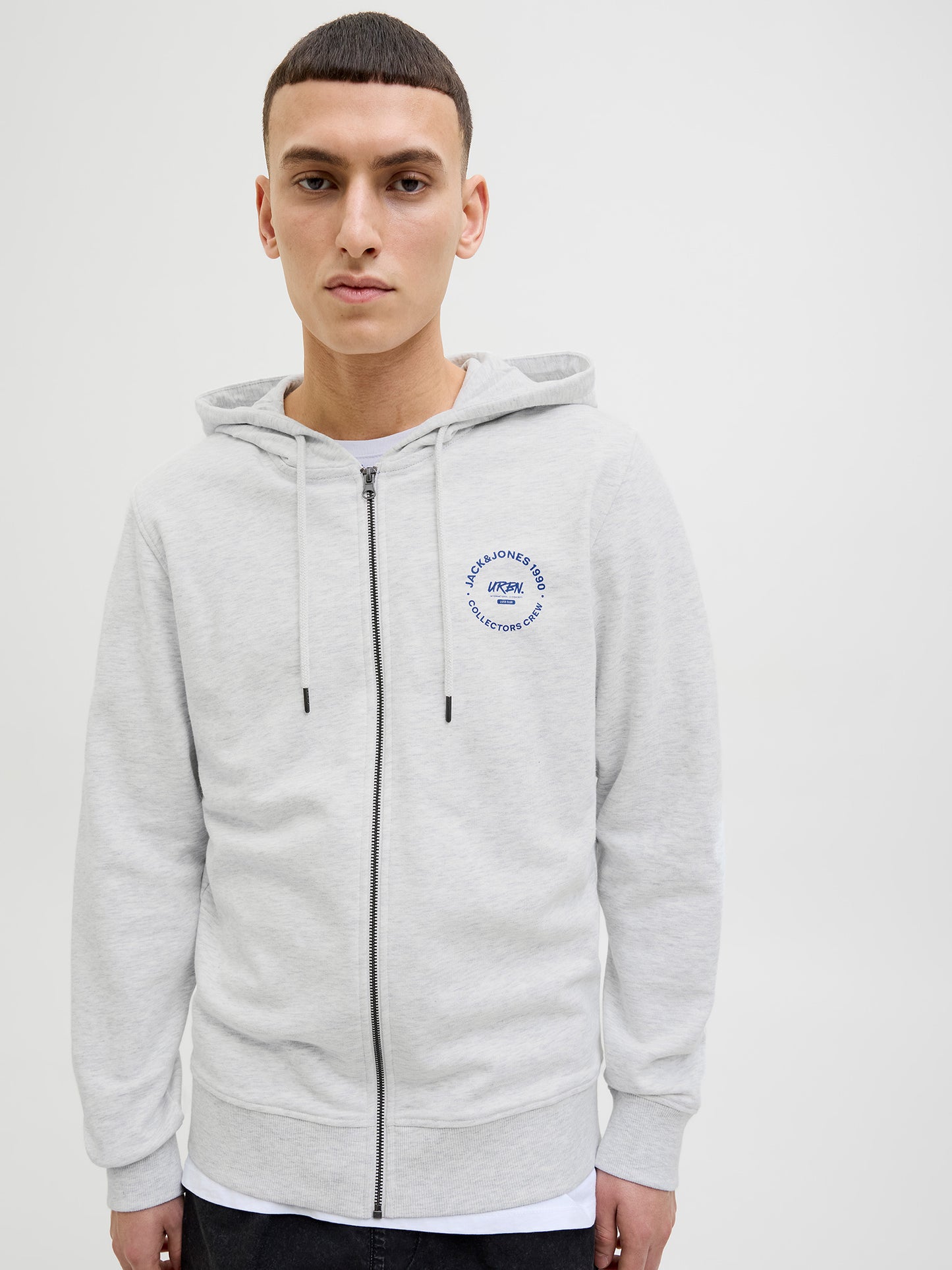 Ανδρική ζακέτα φούτερ μελανζέ JJSIMON SWEAT ZIP HOOD 12269366 | 12269366