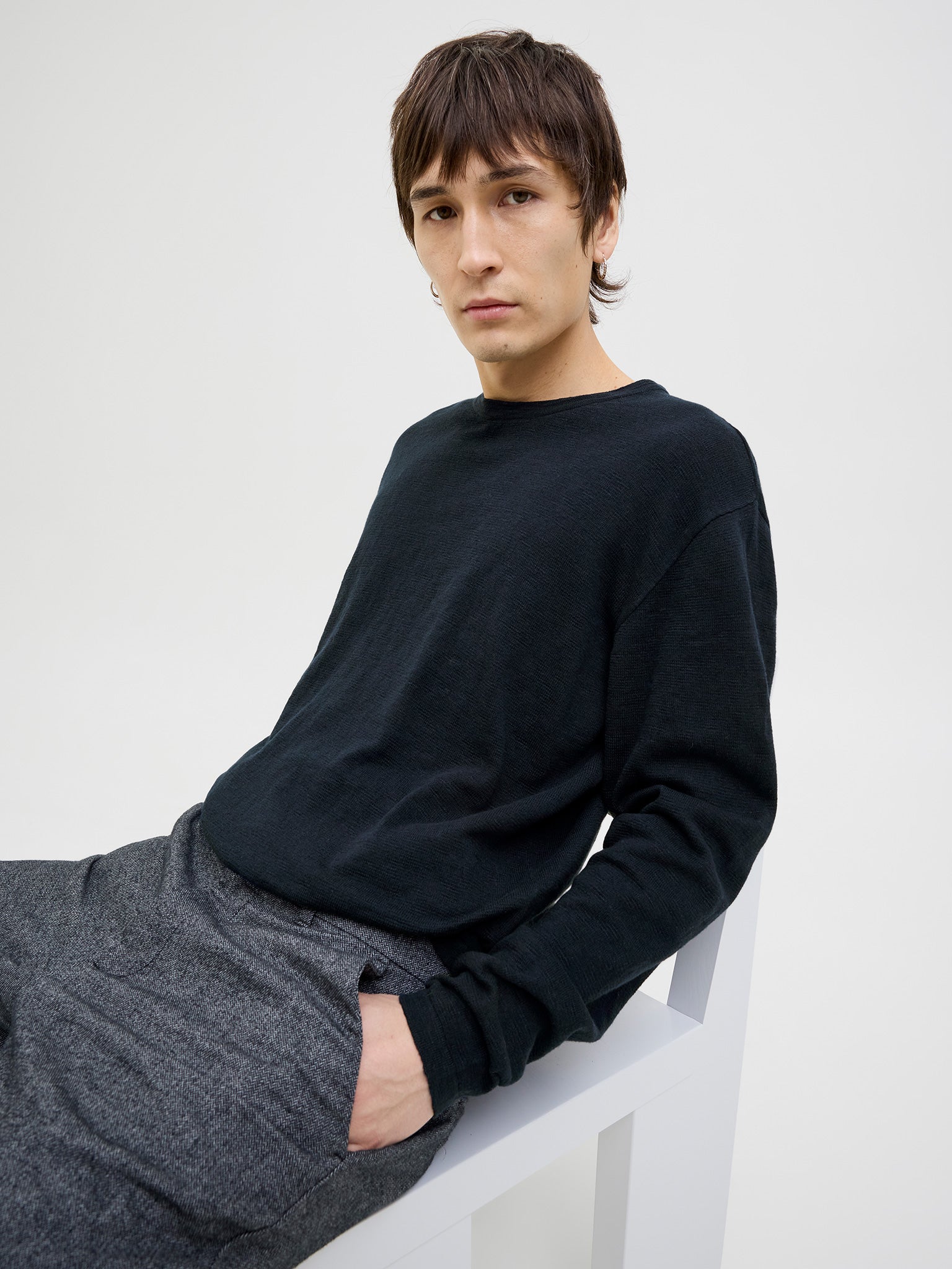 Ανδρική μπλούζα JJESUMMER KNIT CREW NECK SN 12269631 | 12269631